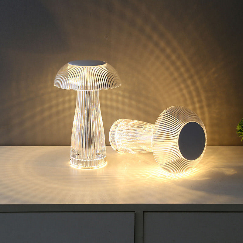Mushroom Figured Crystal Table Lamp