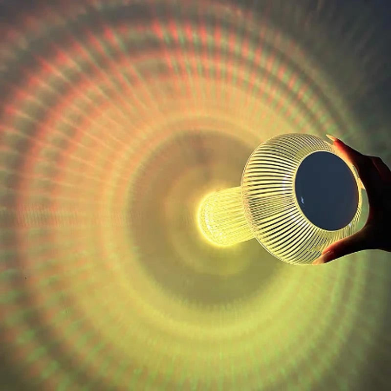 Mushroom Figured Crystal Table Lamp