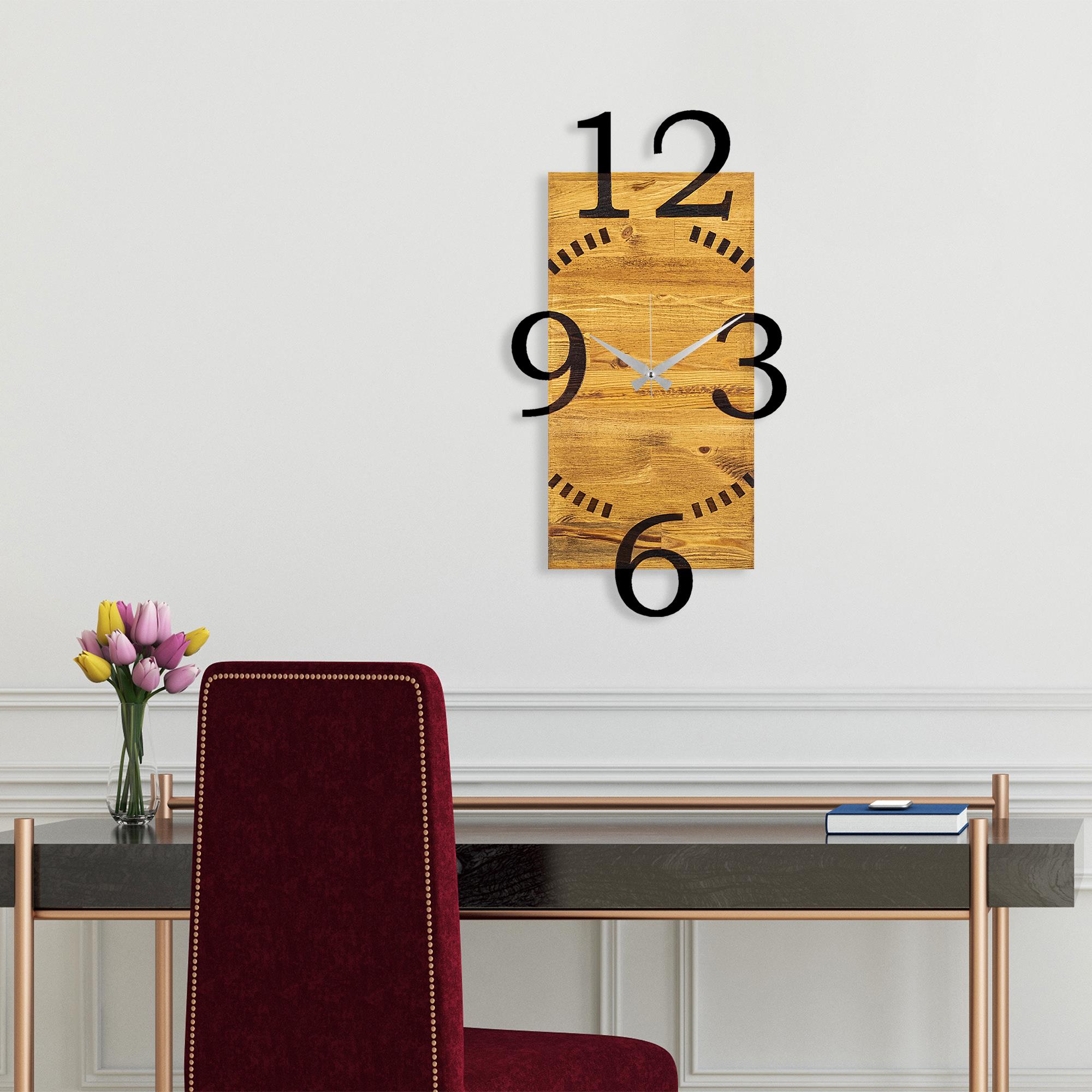 MAS-002 Dekoratif Ahşap Metal Duvar Saati | ByLamp