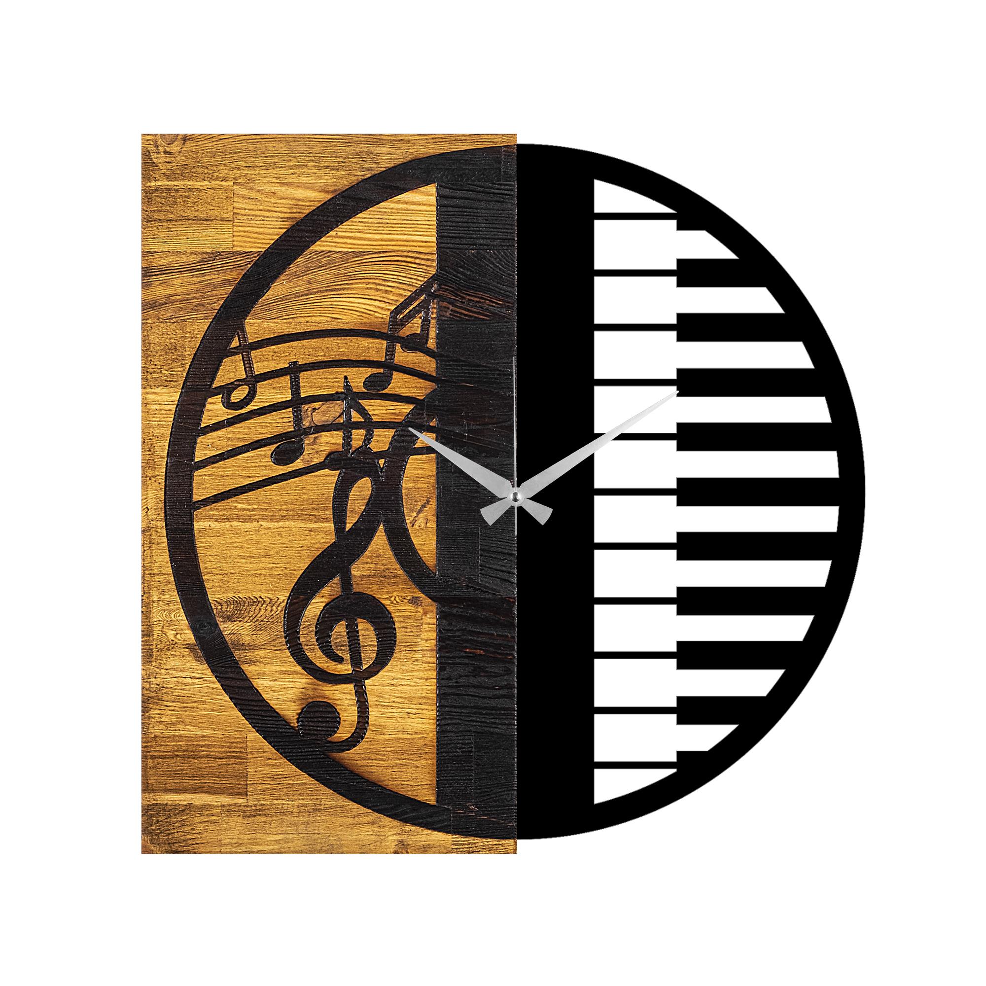 MAS-011 Dekoratif Ahşap Metal Duvar Saati | ByLamp
