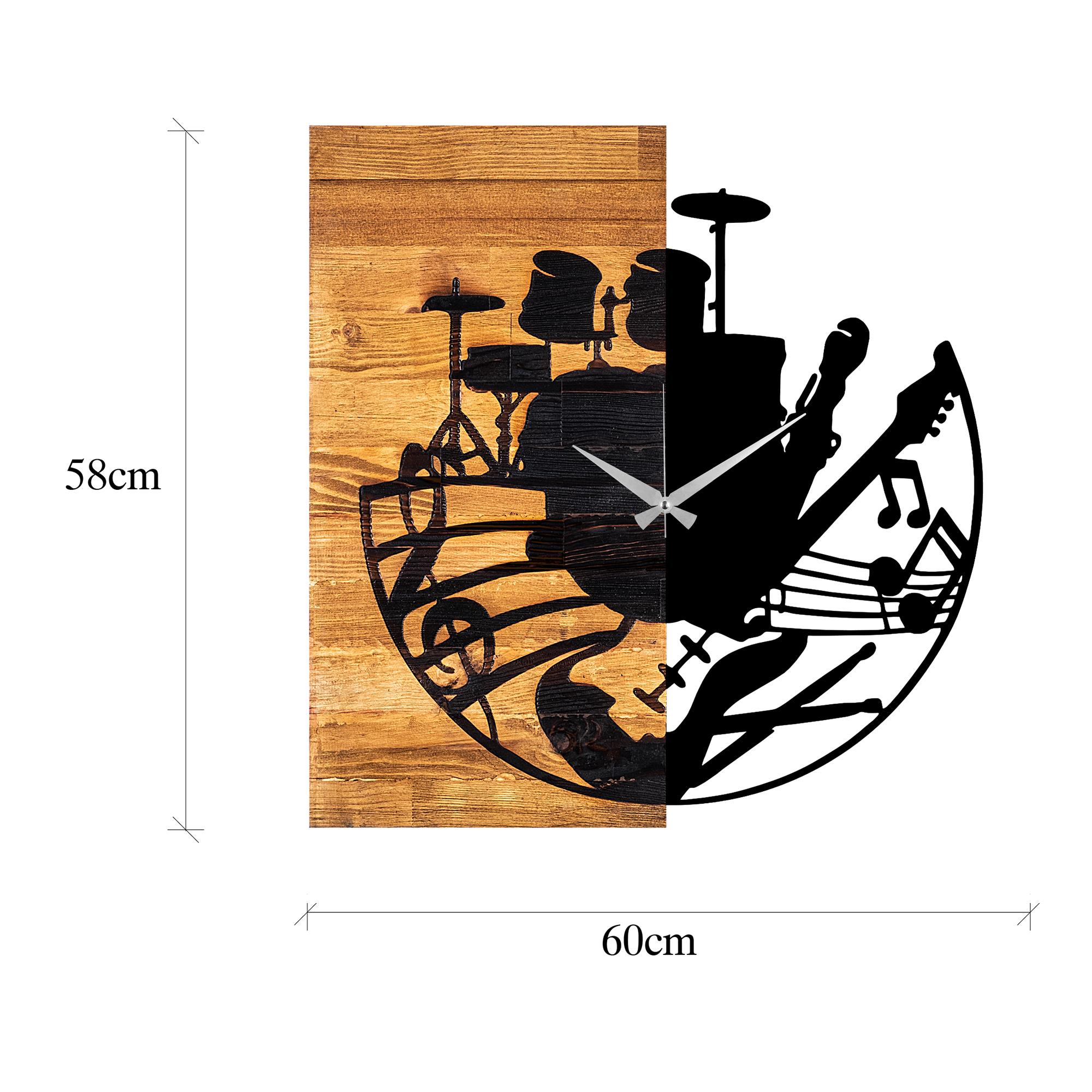 MAS-033 Dekoratif Ahşap Metal Duvar Saati | ByLamp