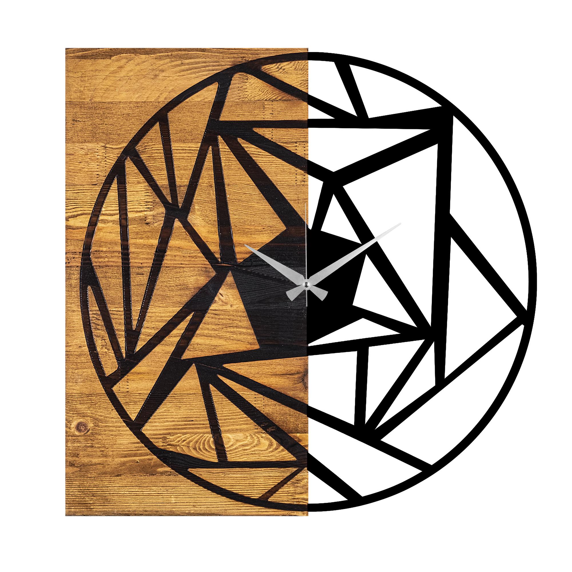 MAS-036 Dekoratif Ahşap Metal Duvar Saati | ByLamp