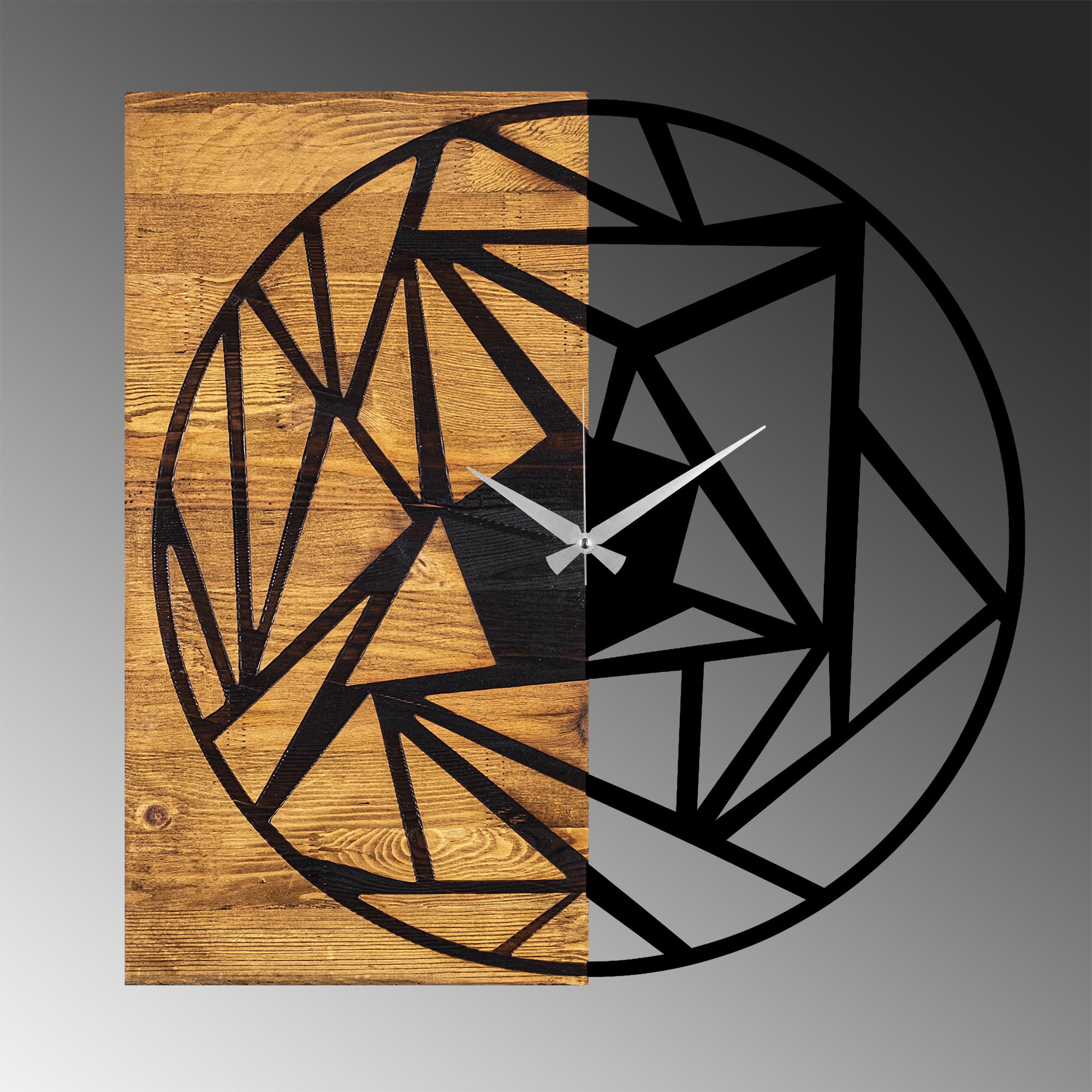 MAS-036 Dekoratif Ahşap Metal Duvar Saati | ByLamp
