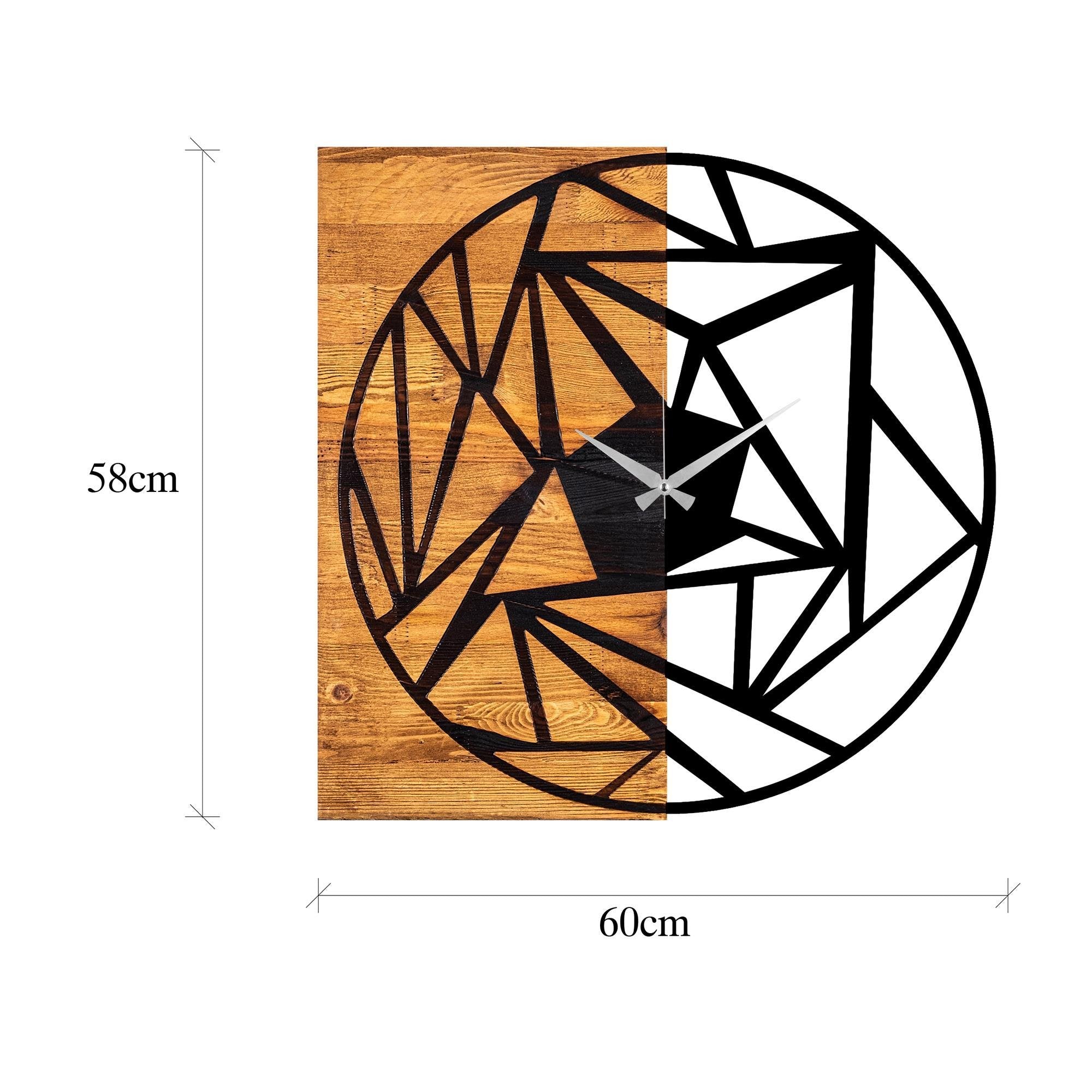 MAS-036 Dekoratif Ahşap Metal Duvar Saati | ByLamp