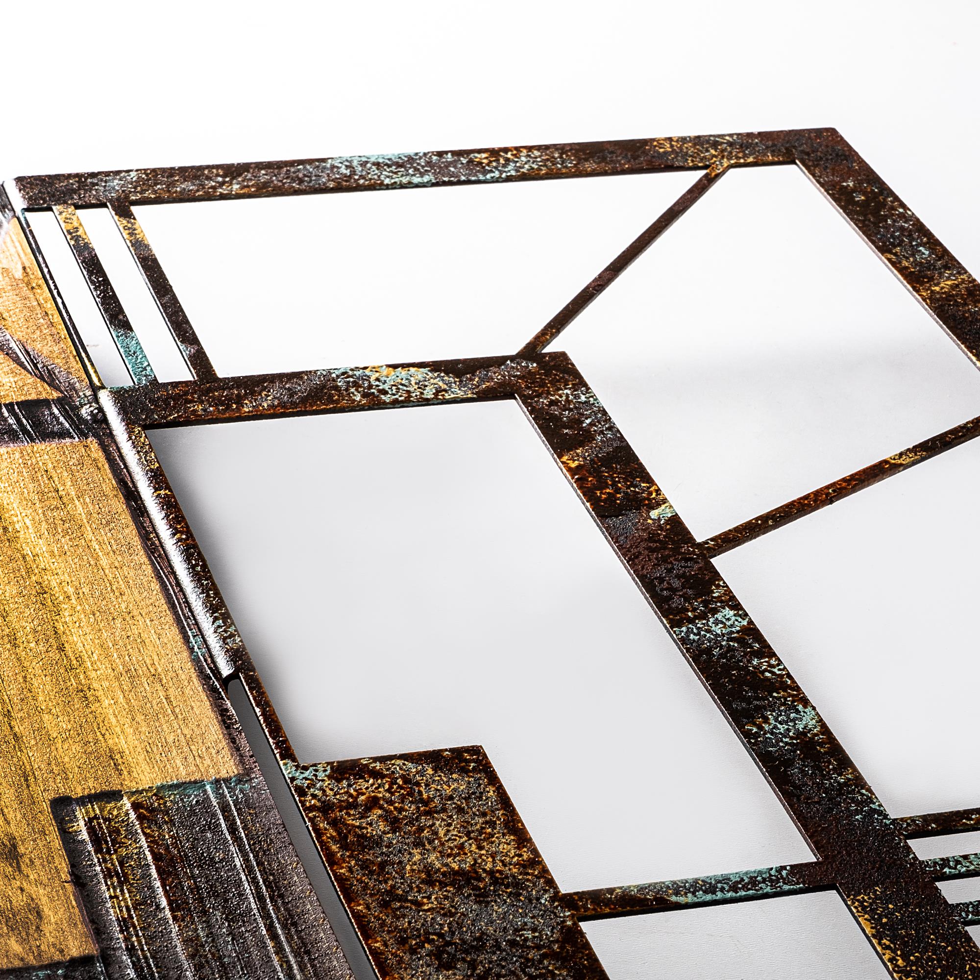 MAS-037-A Dekoratif Ahşap Metal Duvar Saati | ByLamp