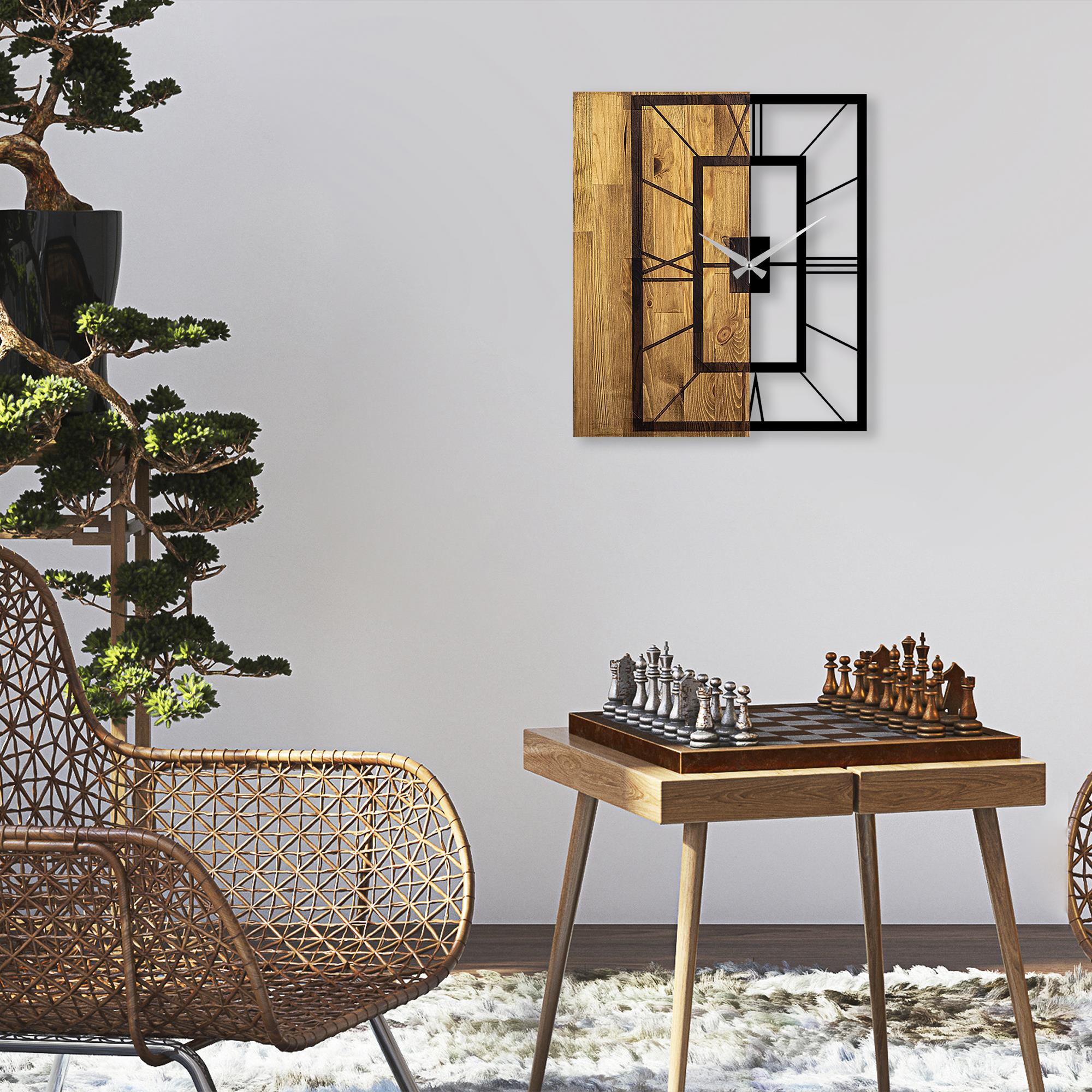 MAS-037 Dekoratif Ahşap Metal Duvar Saati | ByLamp