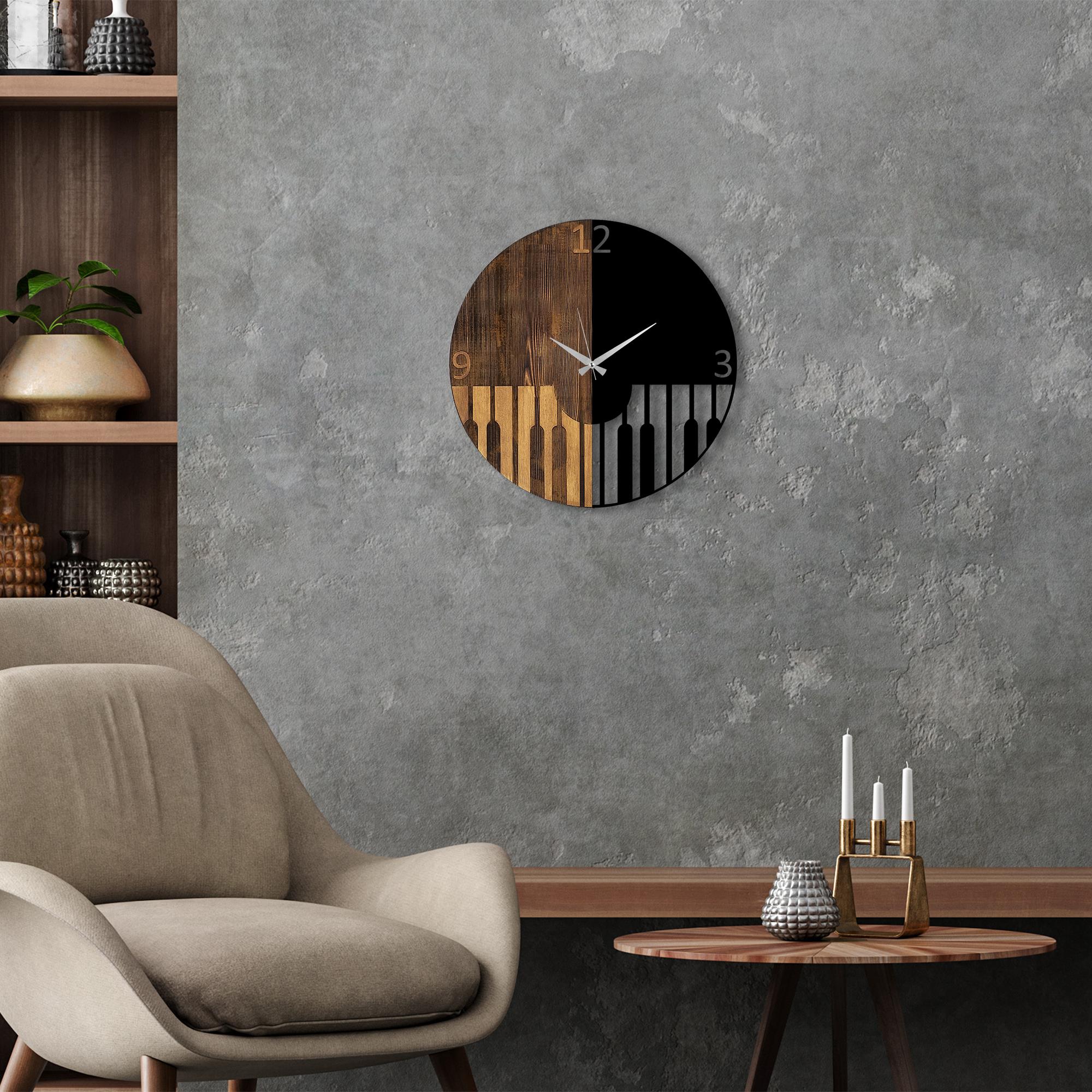 MAS-051 Dekoratif Ahşap Metal Duvar Saati | ByLamp