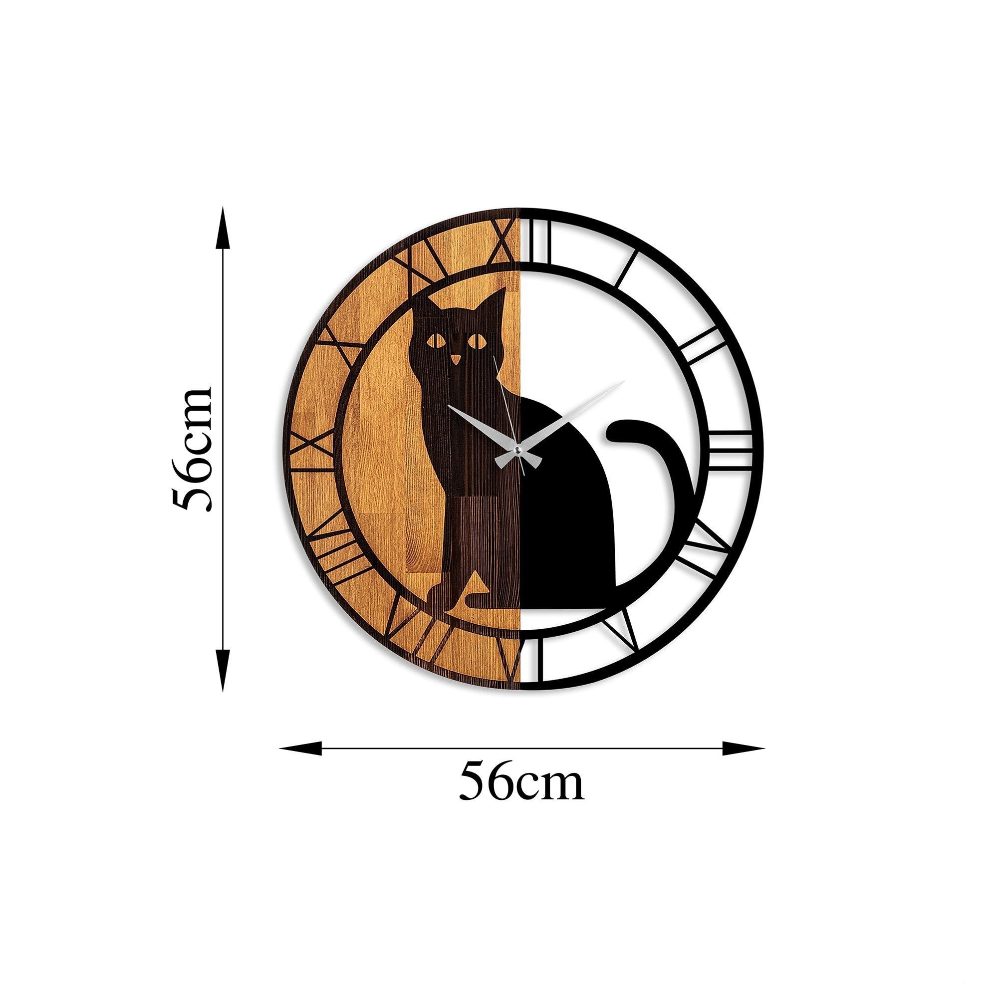 MAS-054 Dekoratif Ahşap Metal Duvar Saati | ByLamp