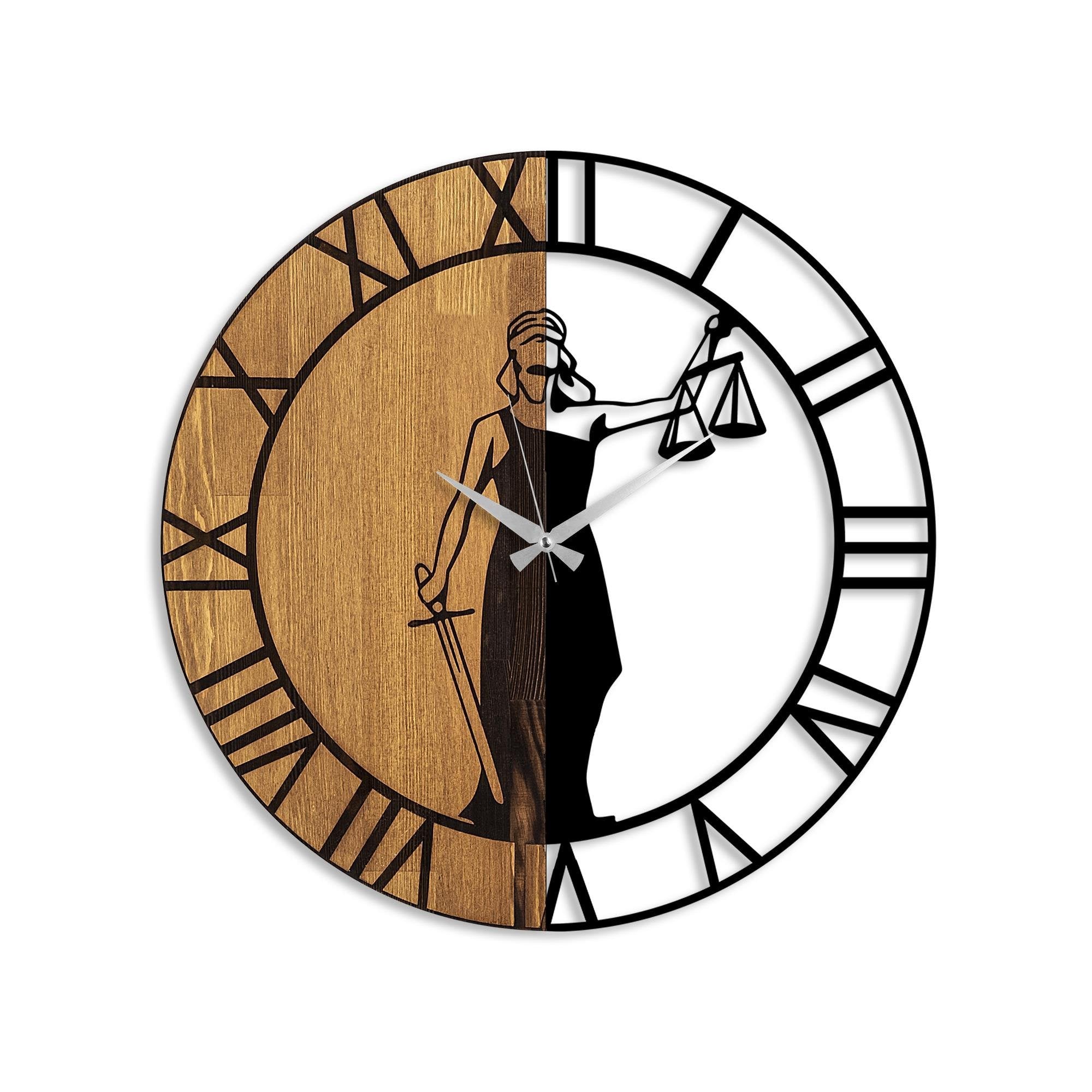 MAS-078 Dekoratif Ahşap Metal Duvar Saati | ByLamp