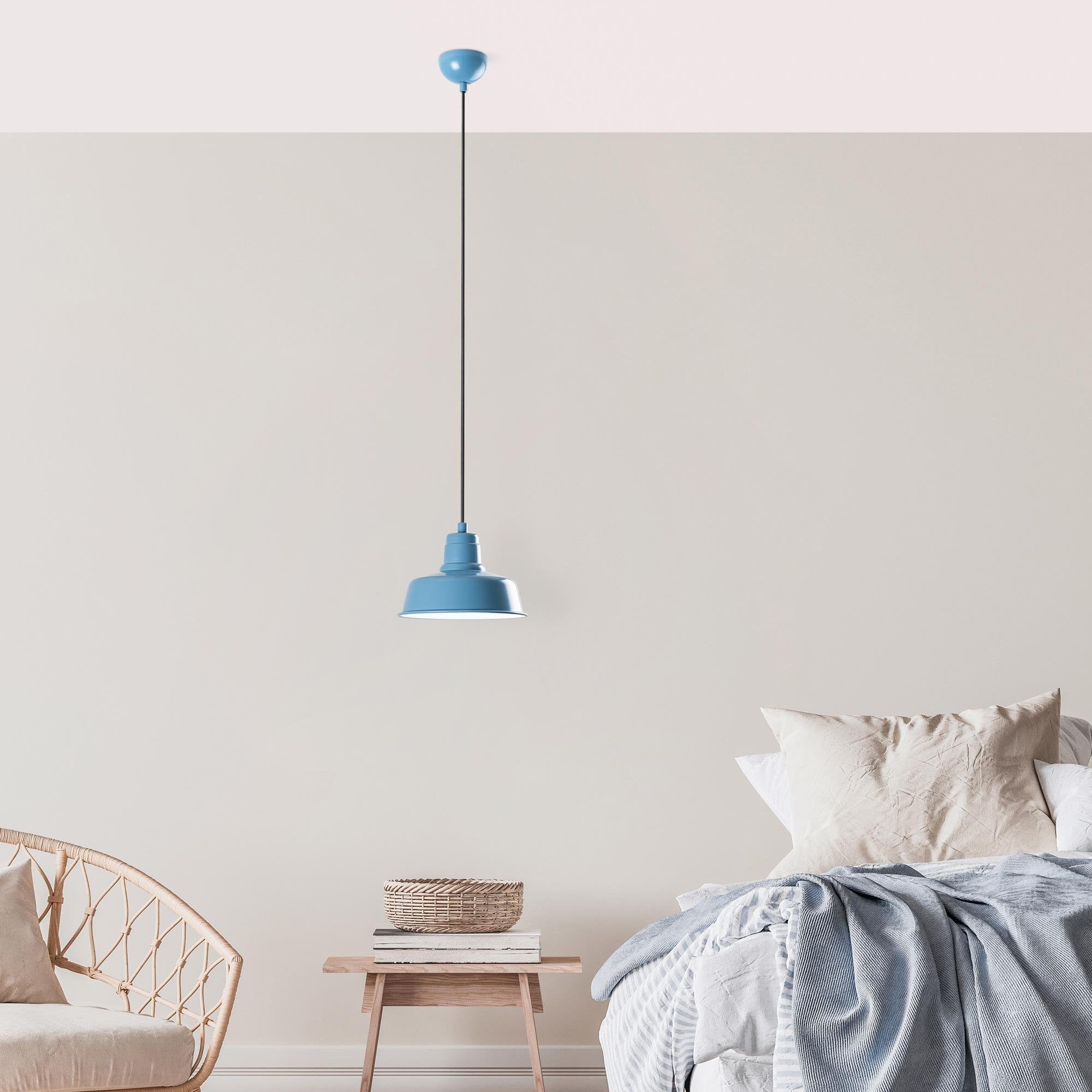 Memati 181 Açık Mavi 1 Sıvama Sarkıt Aydınlatma | ByLamp