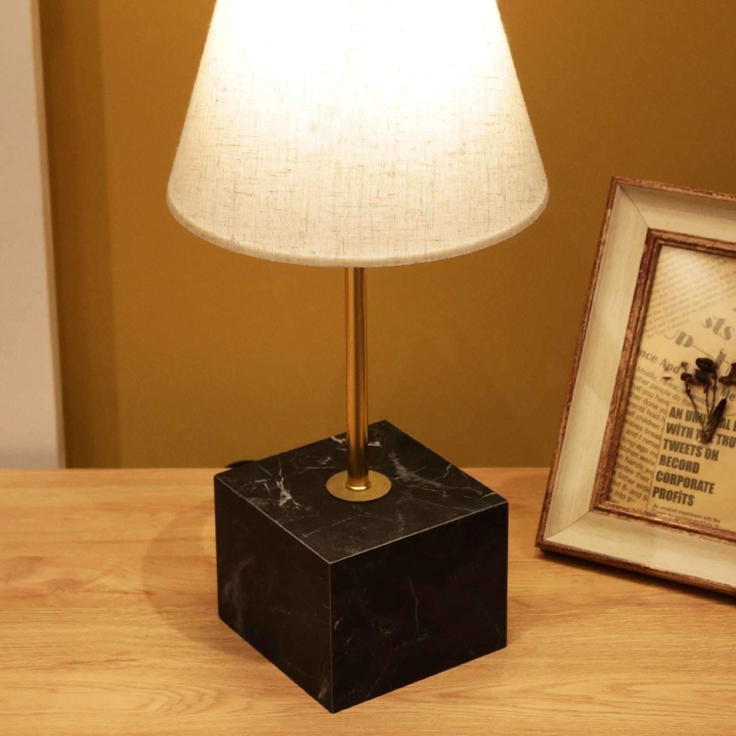 Marble Patterned White Headed Lampshade | ByLamp