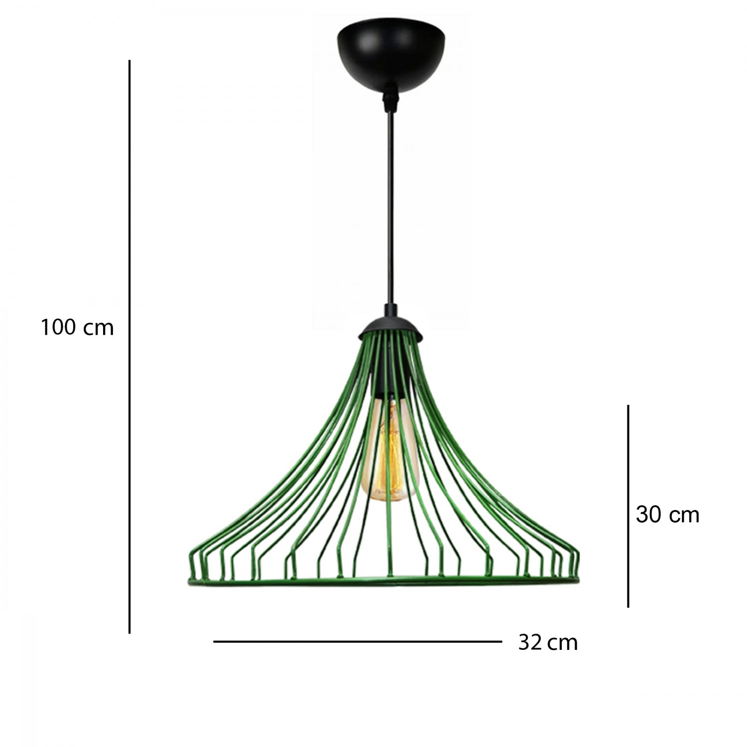 Metal Cage Green Wire Pendant Lighting | ByLamp