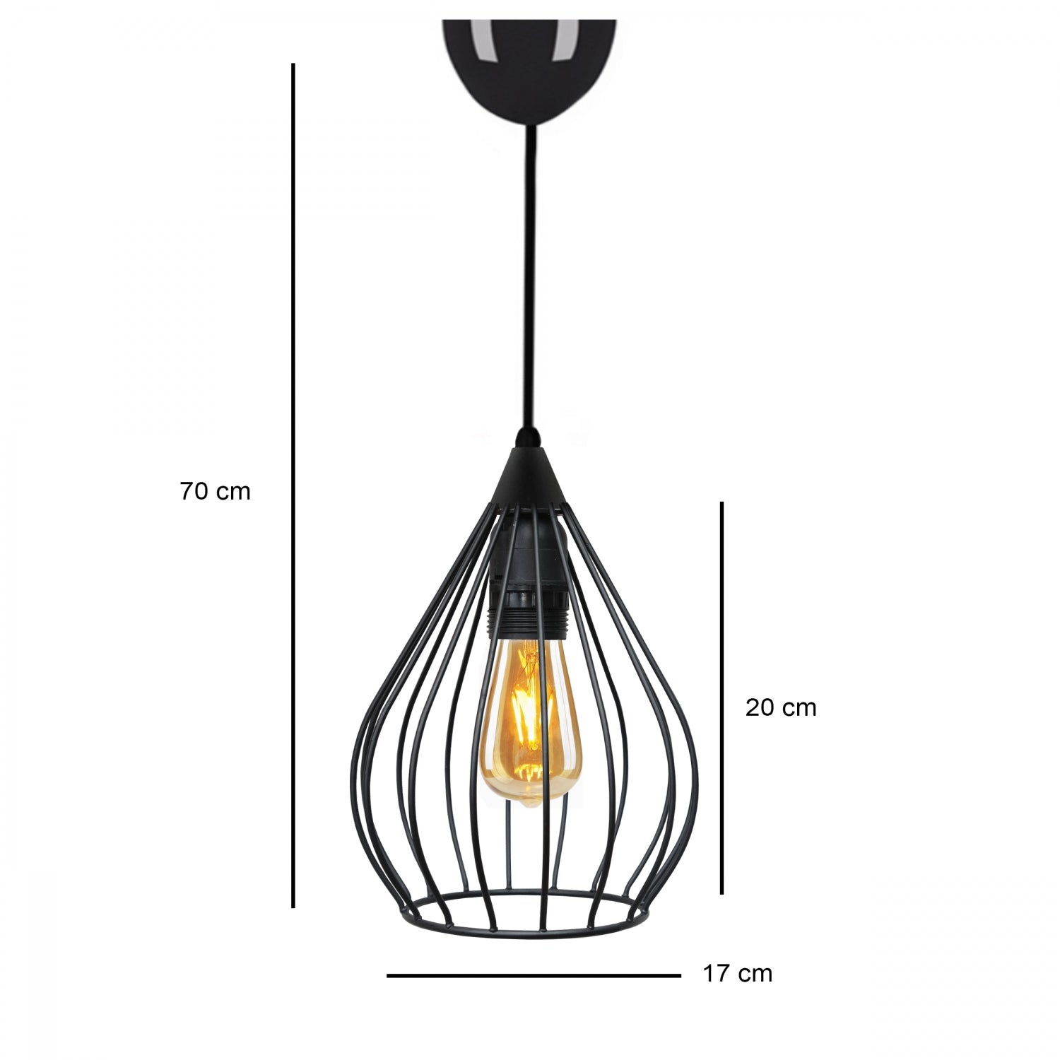 Metal Wire Black Mini Wire Pendant Lighting | ByLamp