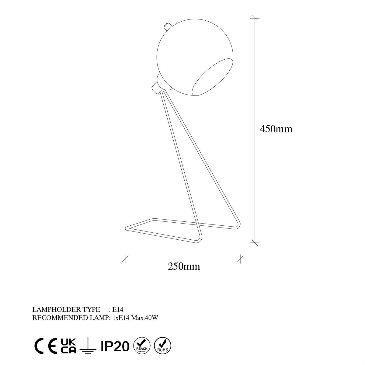 Oberon 11500 Sıvama Masa Lambası Aydınlatma | ByLamp