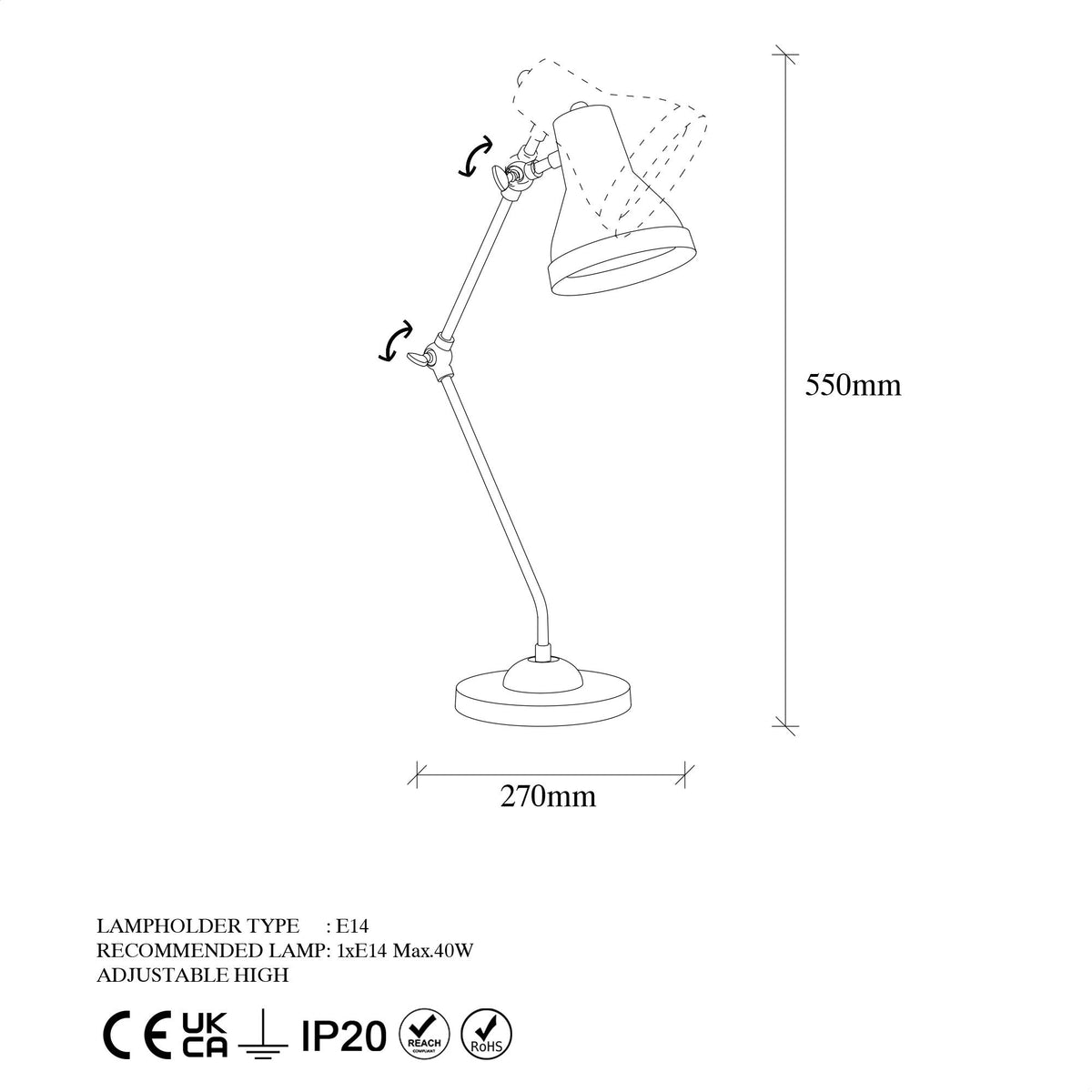 Oberon 11505 Sıvama Masa Lambası Aydınlatma | ByLamp