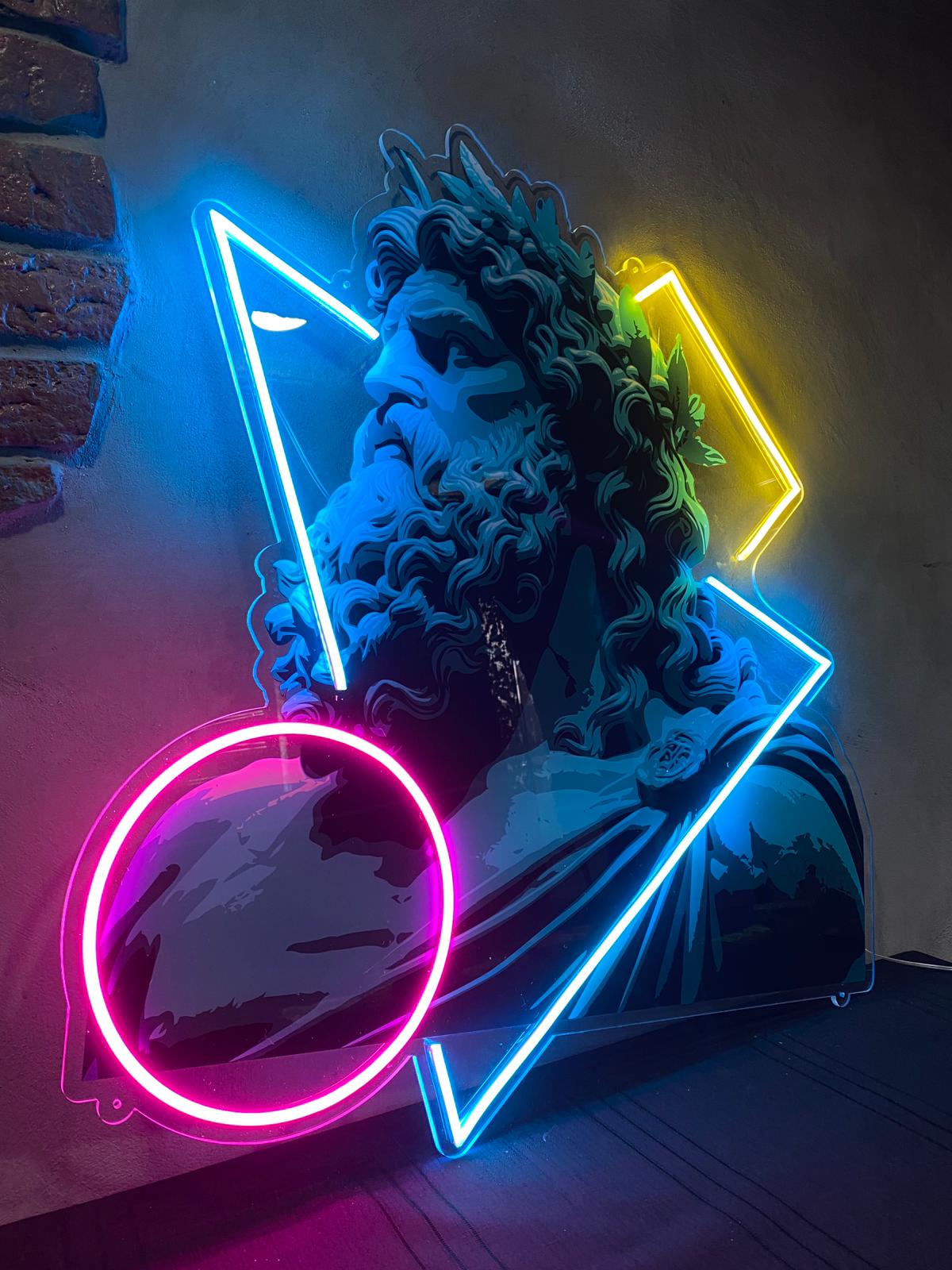 Neptün Deniz Tanrısı Neon Lamba | ByLamp