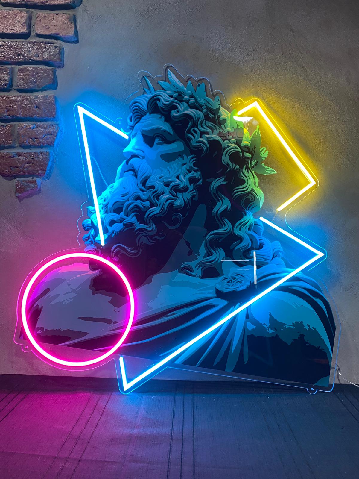 Neptün Deniz Tanrısı Neon Lamba | ByLamp