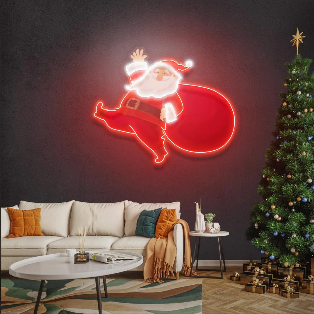Santa Claus Figure Neon Sign