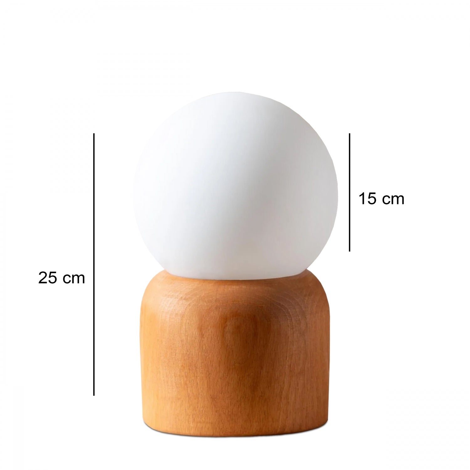 Nordic Style Ahşap Üzeri Cam Abajur Masa Lambası | ByLamp