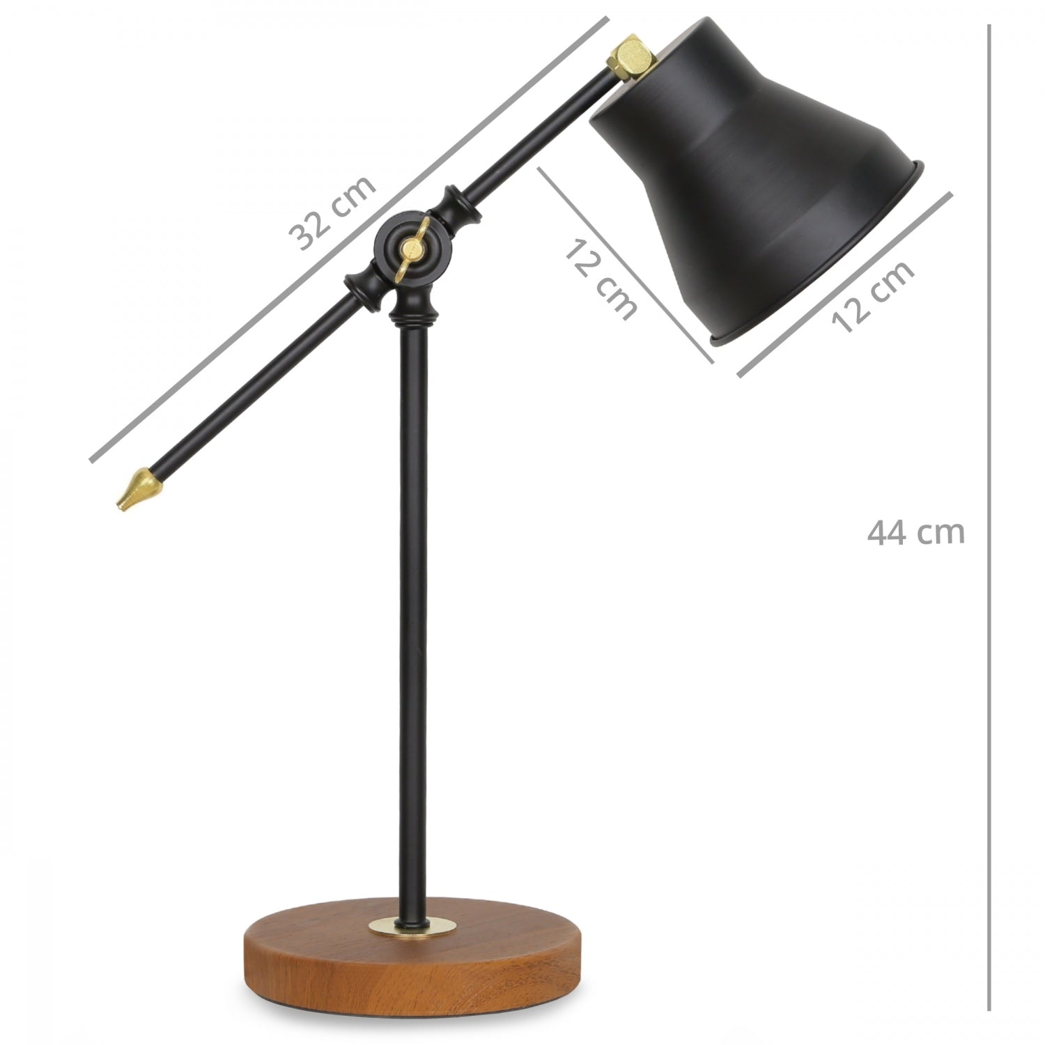 Old Study Desk Lamp Black