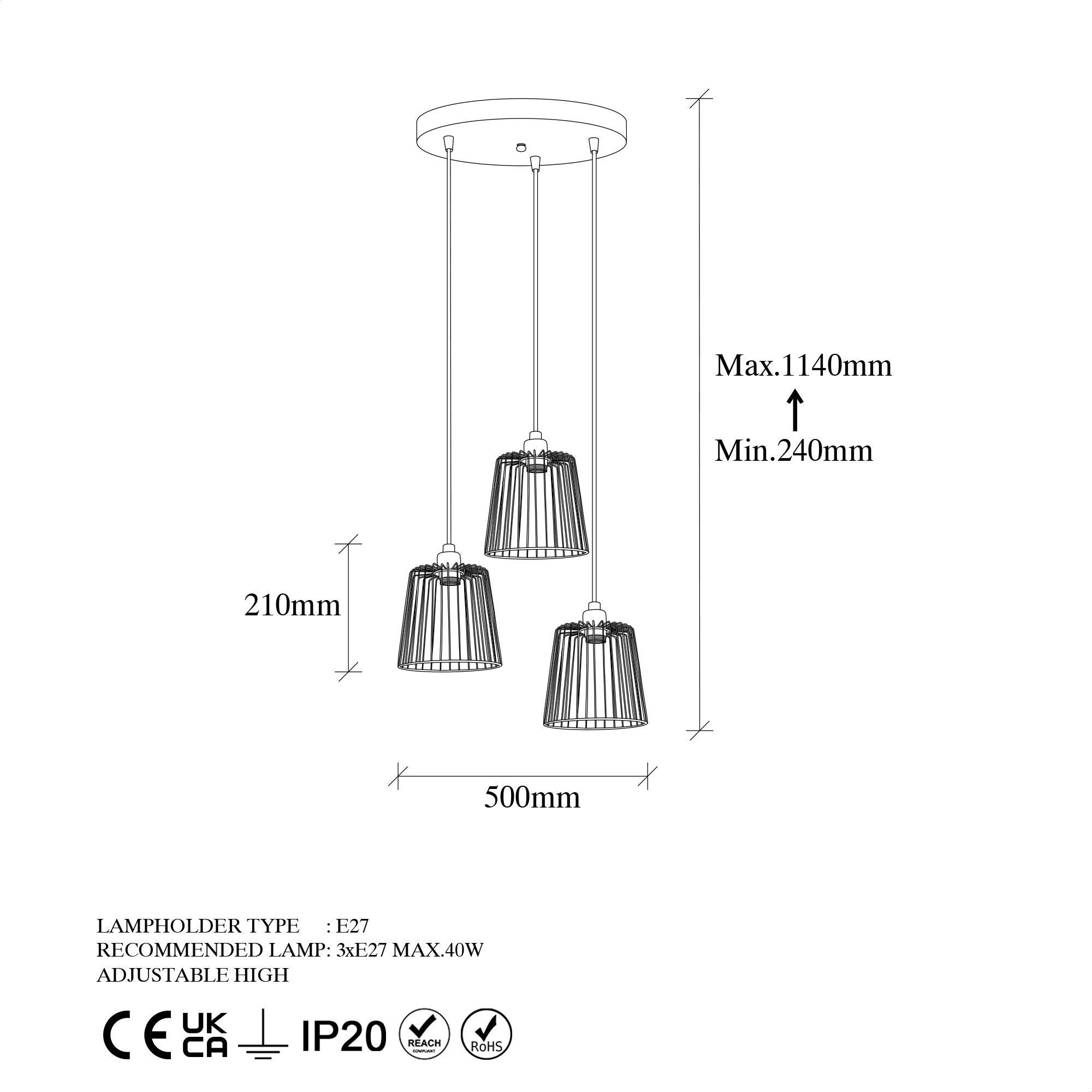 Pirlo 11570 2 Tel Sarkıt Aydınlatma | ByLamp