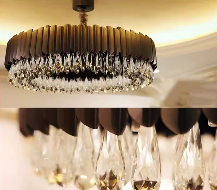 Mızraklı Platin Siyah Avize