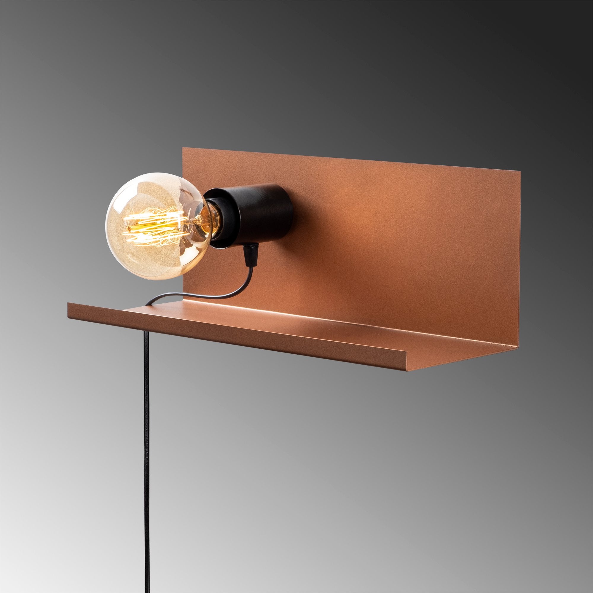 Rafaplik 40 501 Copper Black Rustik Aplik Duvar Aydınlatma | ByLamp