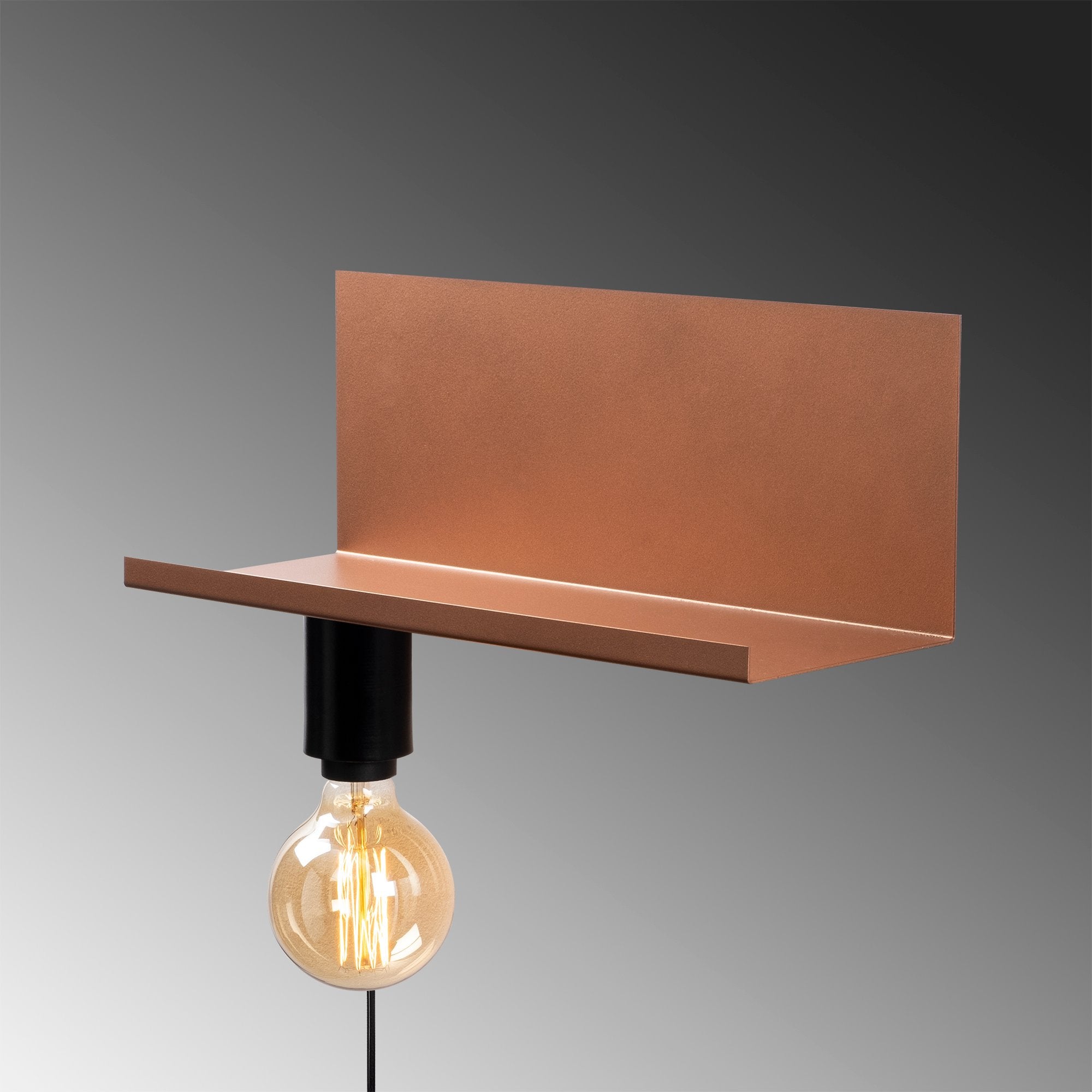 Rafaplik 40 501 Copper Black Rustik Aplik Duvar Aydınlatma | ByLamp