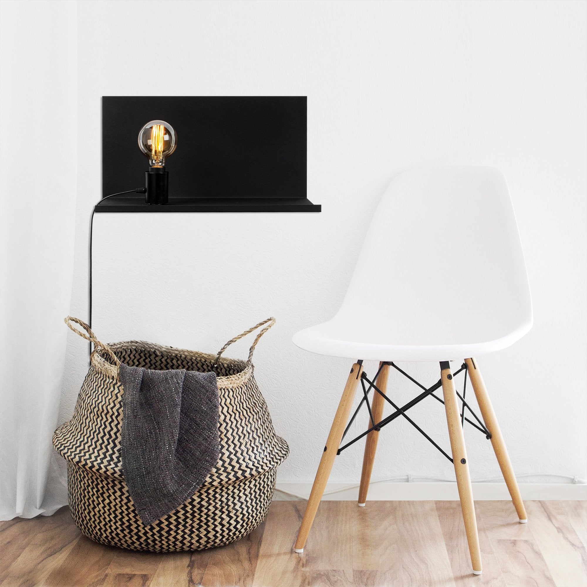 Rafaplik 50 500 Black Rustik Aplik Duvar Aydınlatma | ByLamp