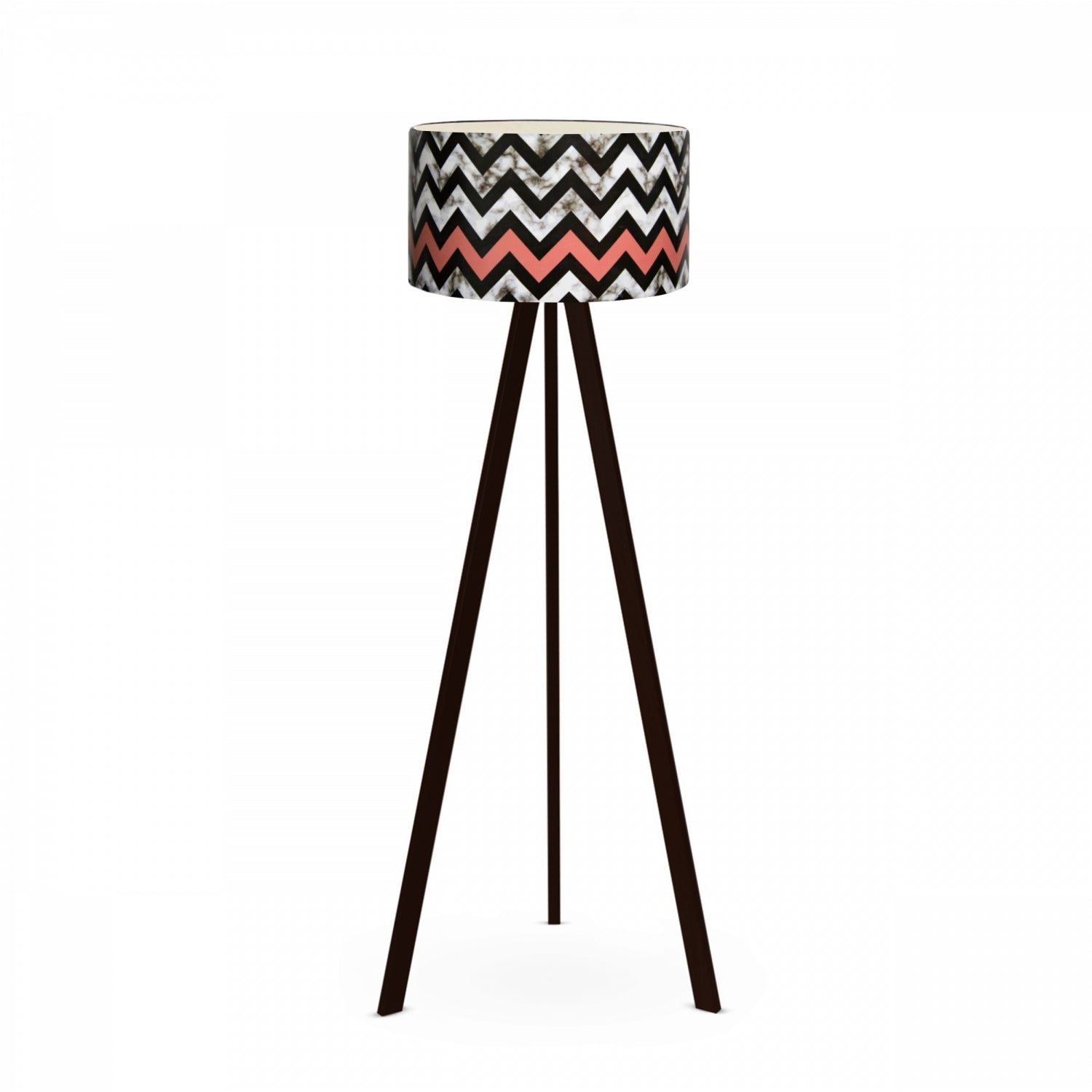 Rustik Desenli Ahşap Üç Ayaklı Lambader | ByLamp
