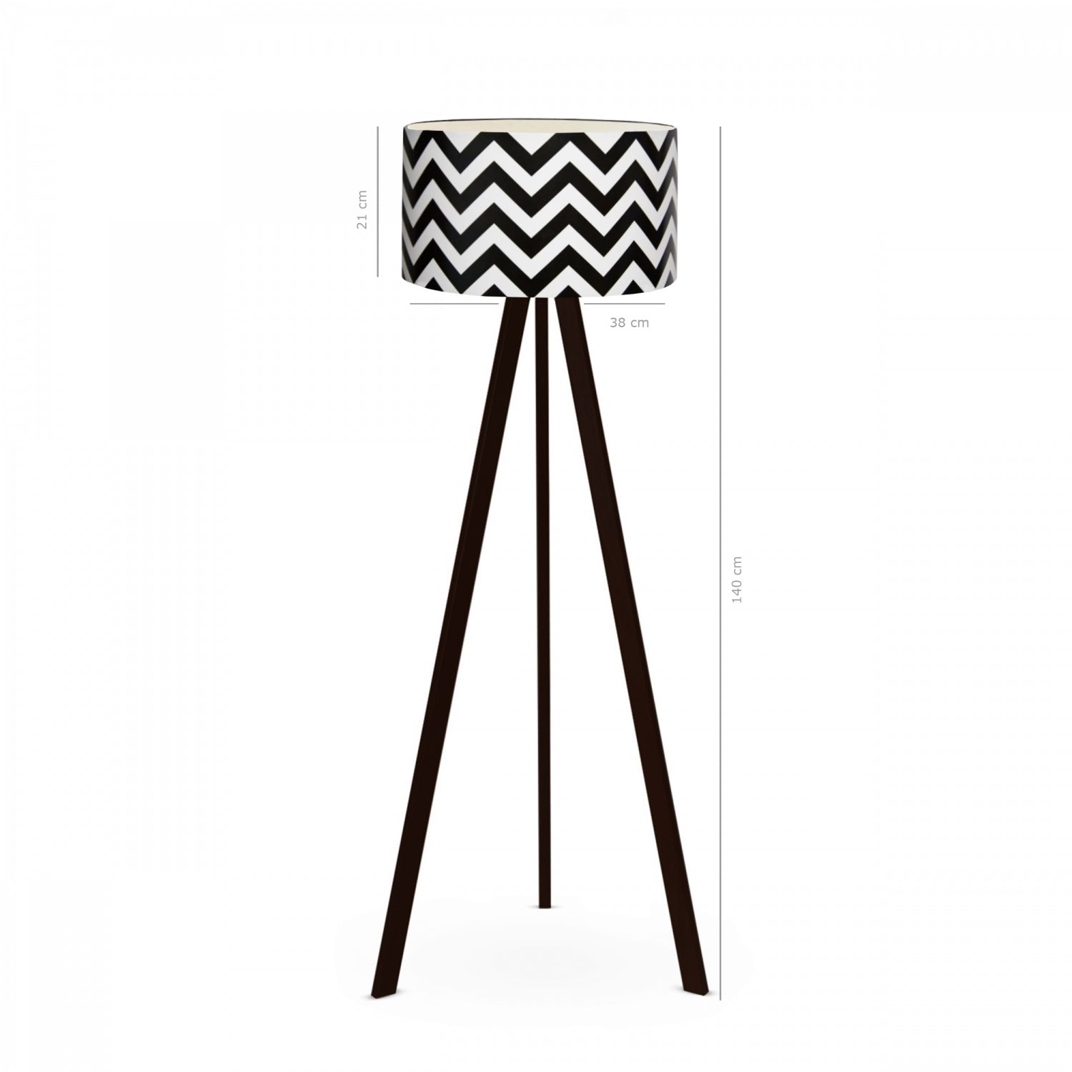 Rustik Desenli Ahşap Üç Ayaklı Lambader | ByLamp