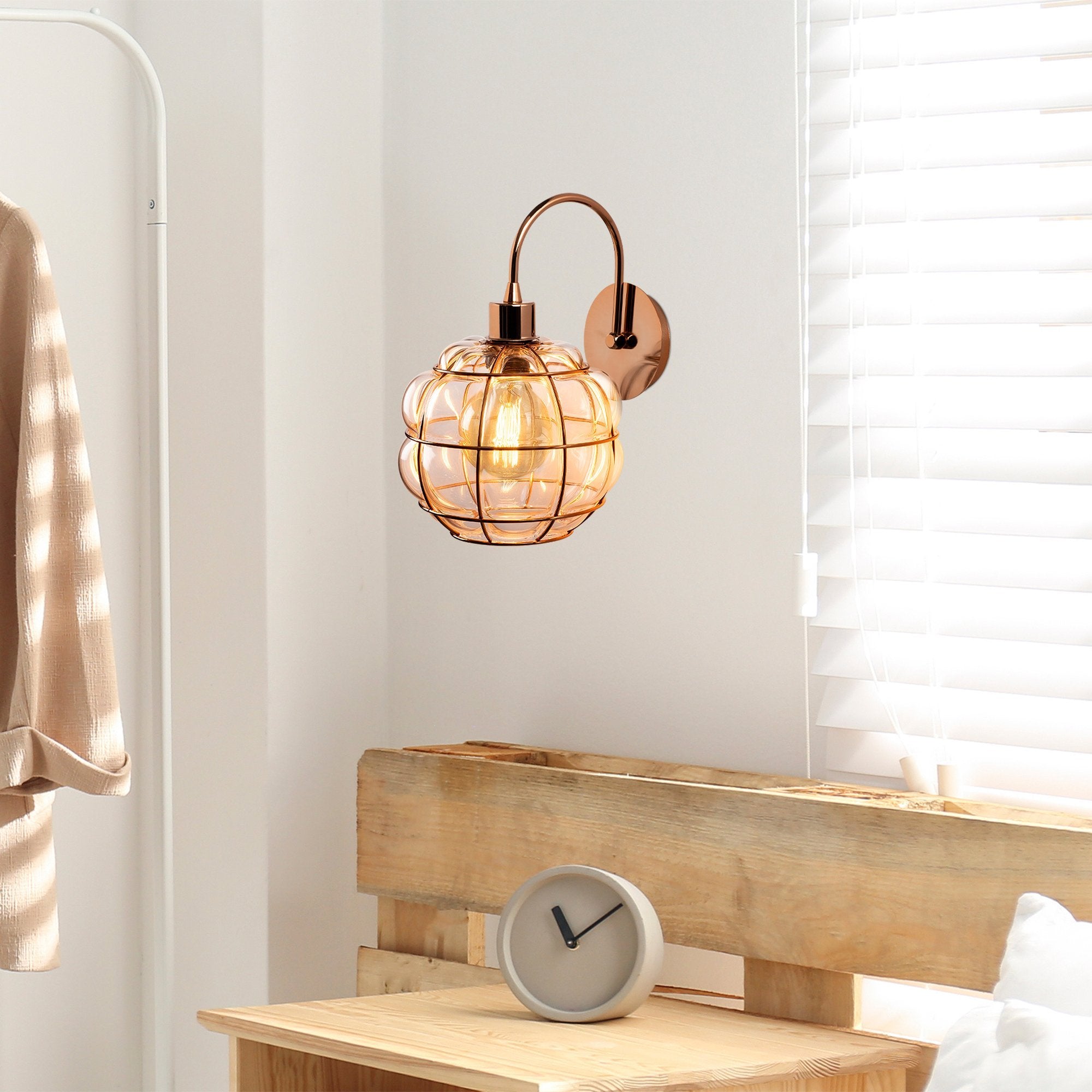 Safderun 401 Cam Aplik Duvar Aydınlatma | ByLamp