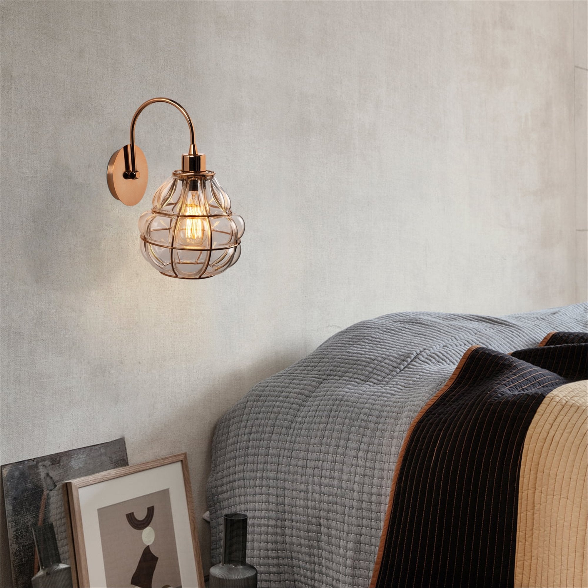 Safderun 405 Cam Aplik Duvar Aydınlatma | ByLamp