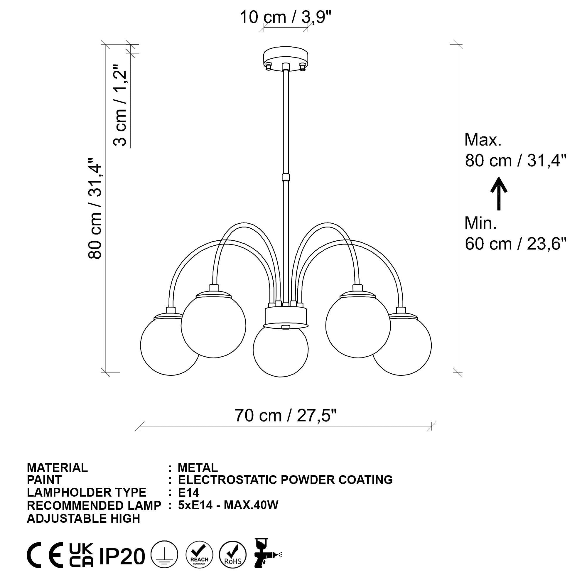 Sferis 13935 Cam Avize Aydınlatma | ByLamp