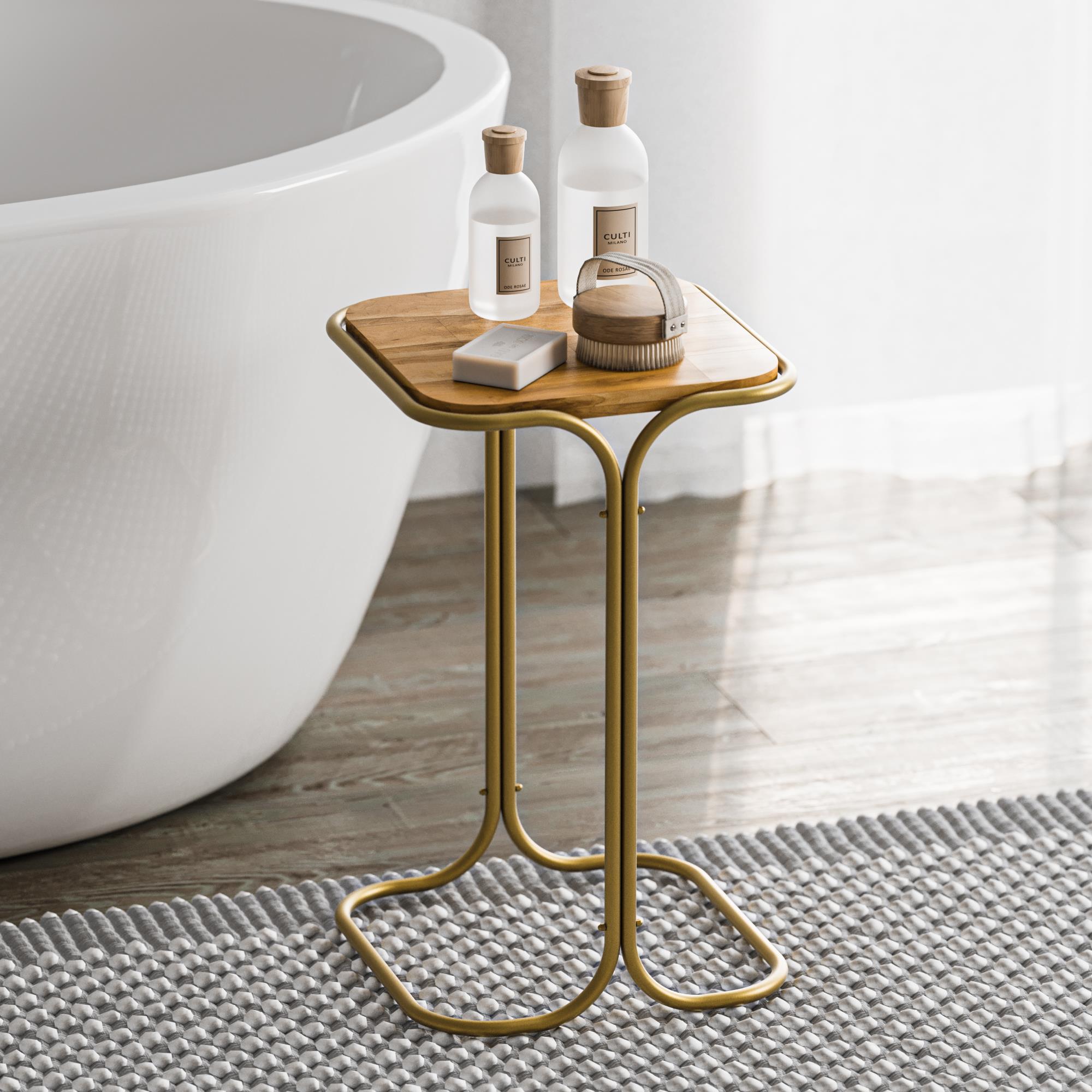 SHB-001-C Dekoratif Ahşap Metal Sehpa | ByLamp