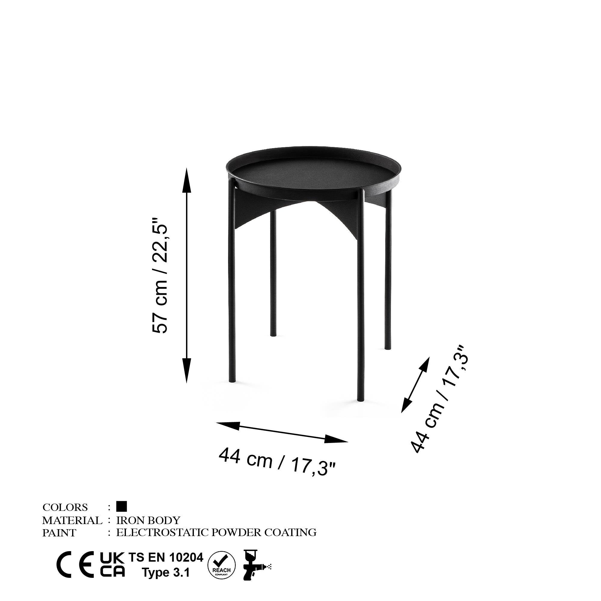 SHB-002-A Dekoratif Metal Sehpa | ByLamp