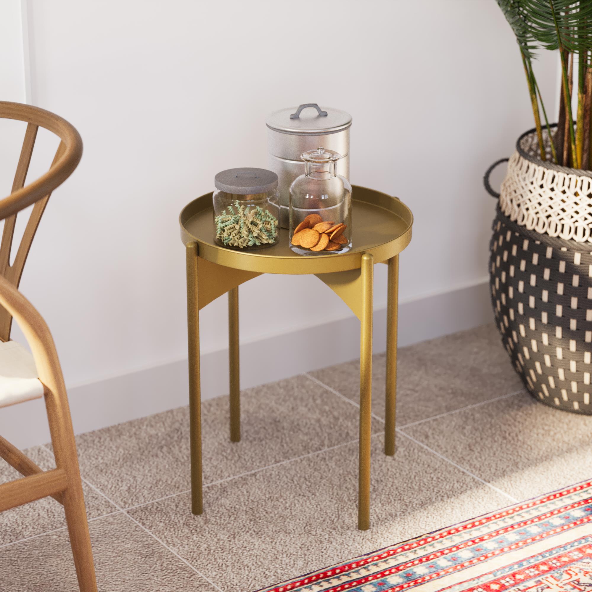 SHB-002-B Dekoratif Metal Sehpa | ByLamp