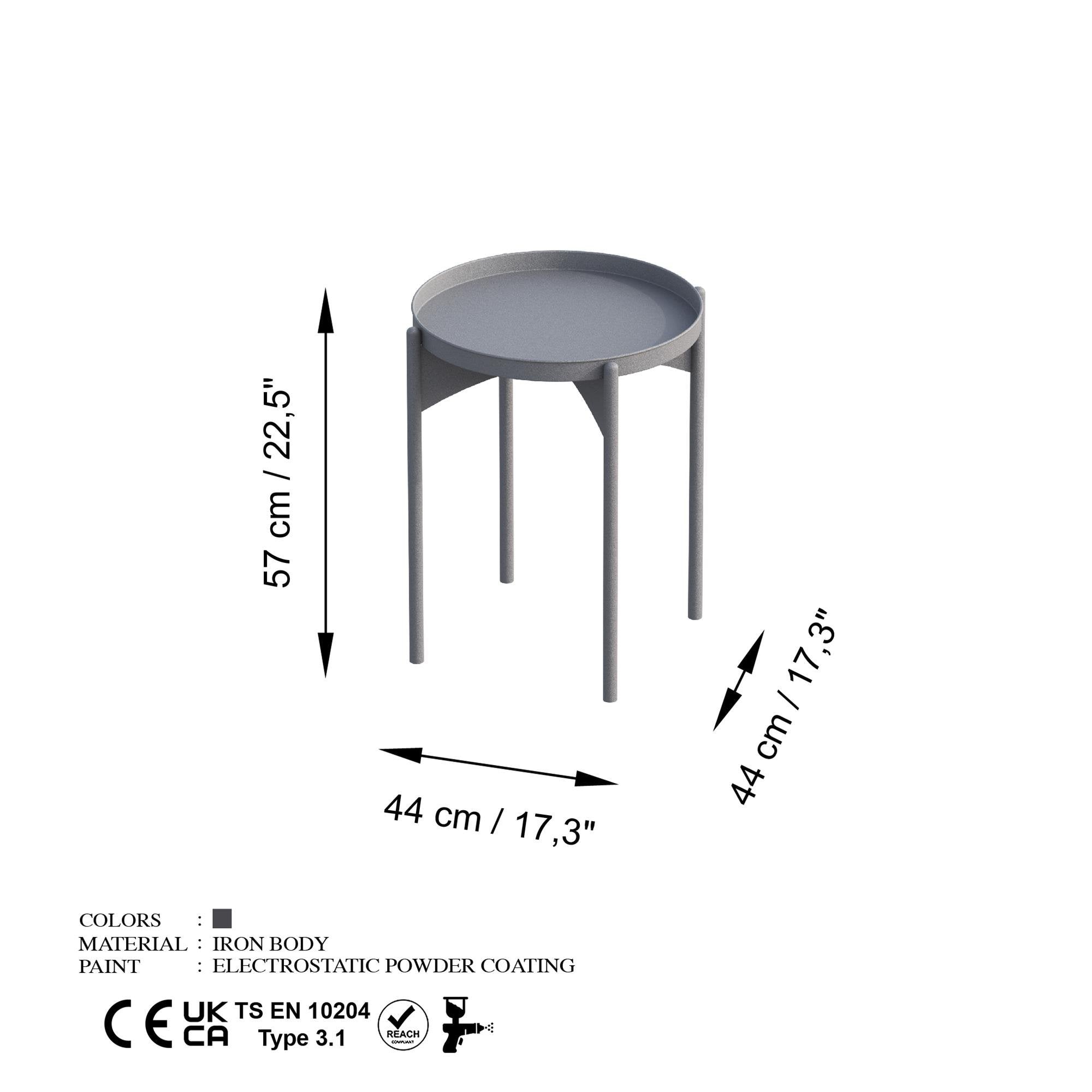 SHB-002-D Dekoratif Metal Sehpa | ByLamp