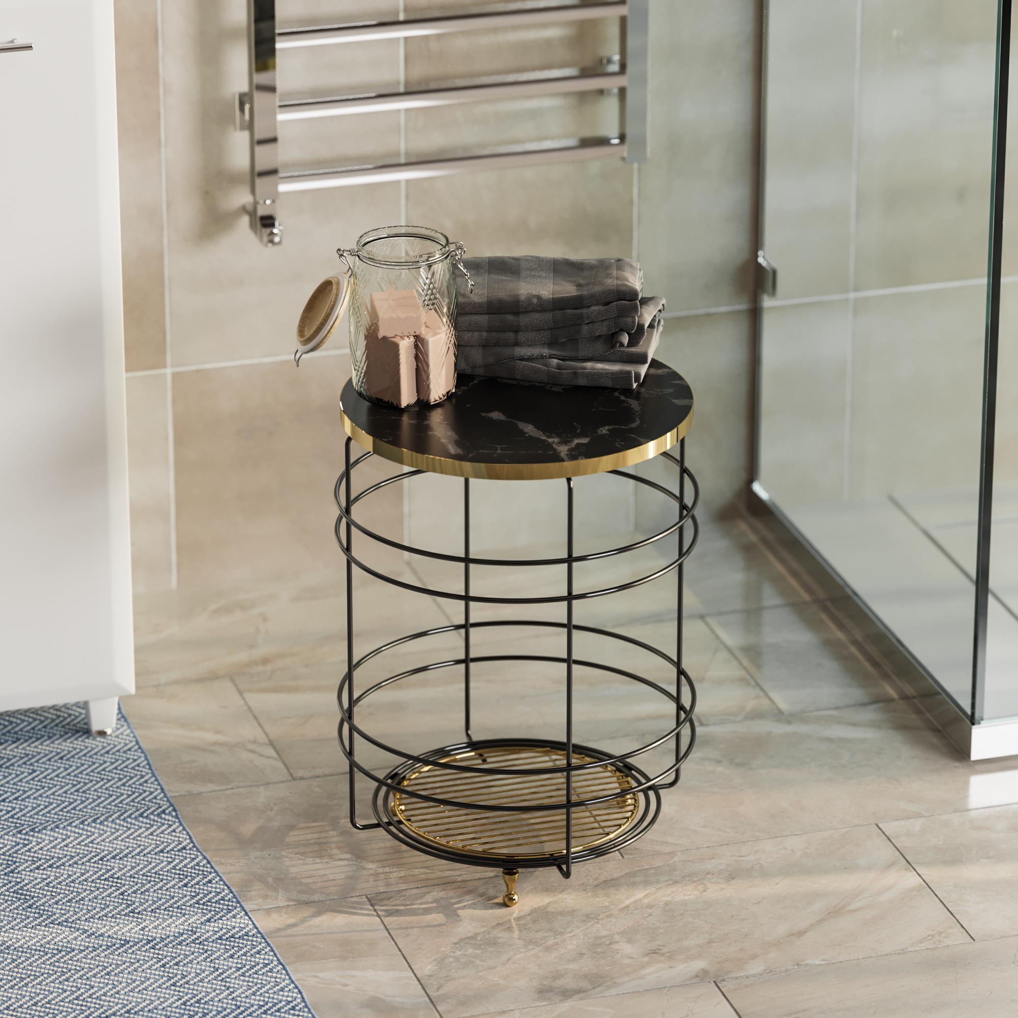 SHB-006 Dekoratif Ahşap Metal Sehpa | ByLamp