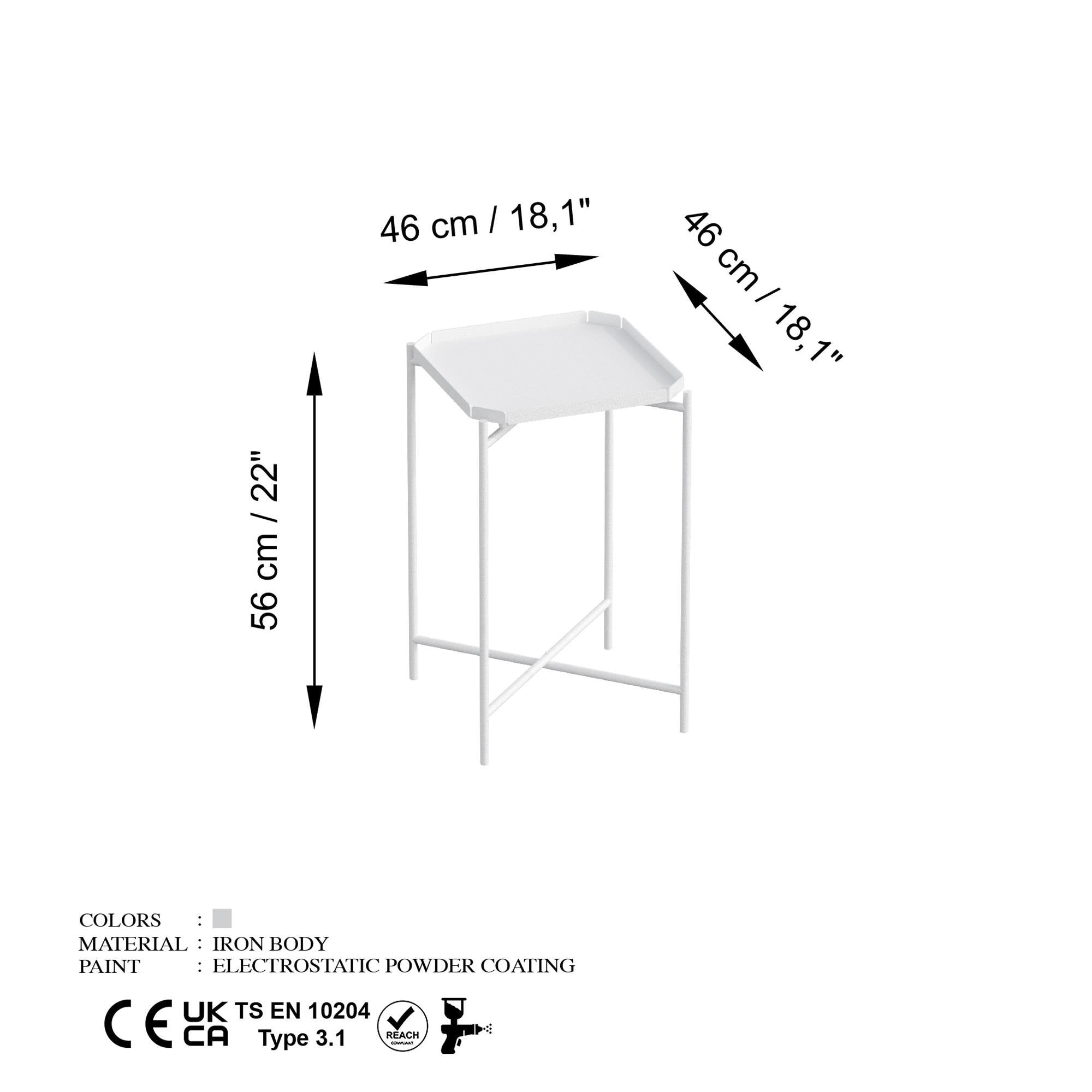 SHB-008-B Dekoratif Metal Sehpa | ByLamp