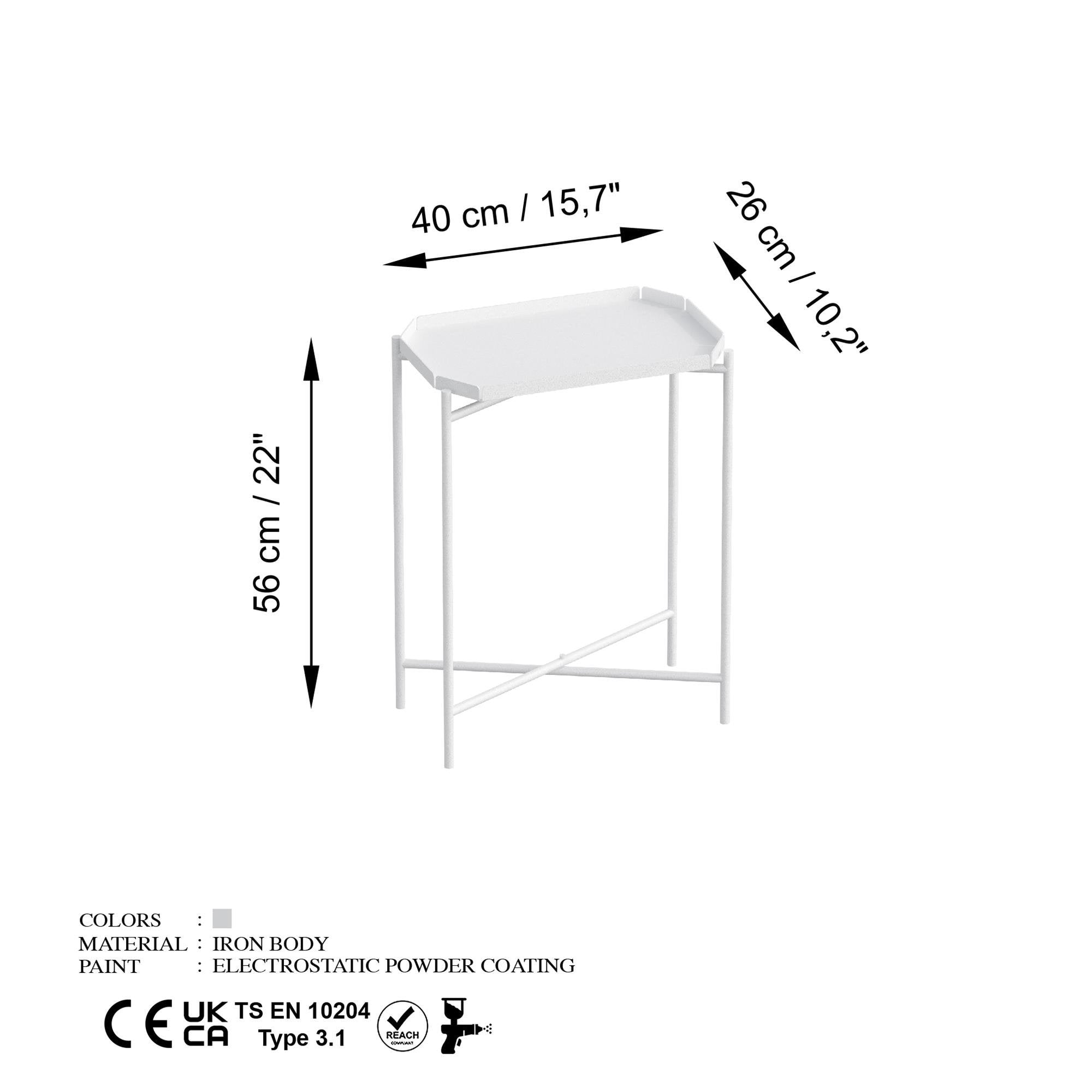 SHB-009-B Dekoratif Metal Sehpa | ByLamp