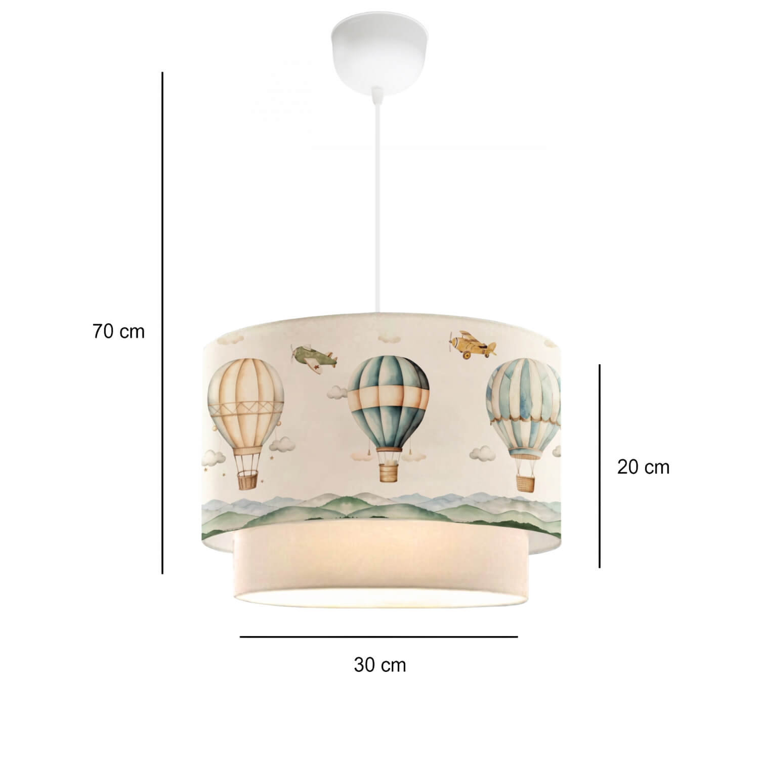 Sıcak Hava Balon Görselli Çocuk Odası Sarkıt | ByLamp