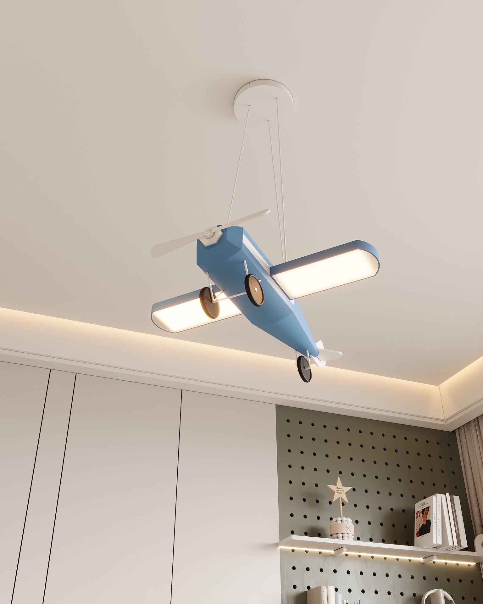 Uçak Sarkıt Lamba Çocuk Odası Aydınlatma | ByLamp