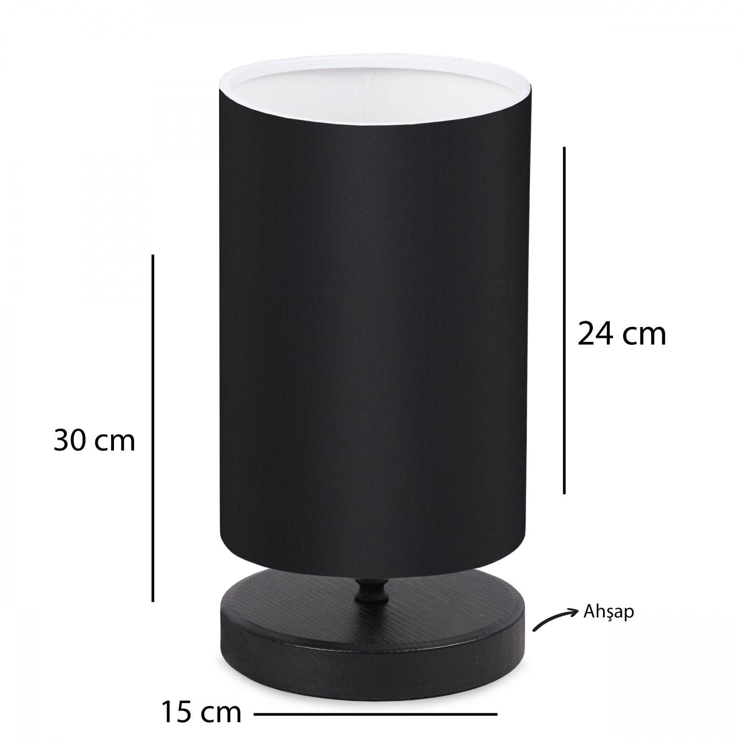 Black Fabric Design Lampshade Table Lamp | ByLamp