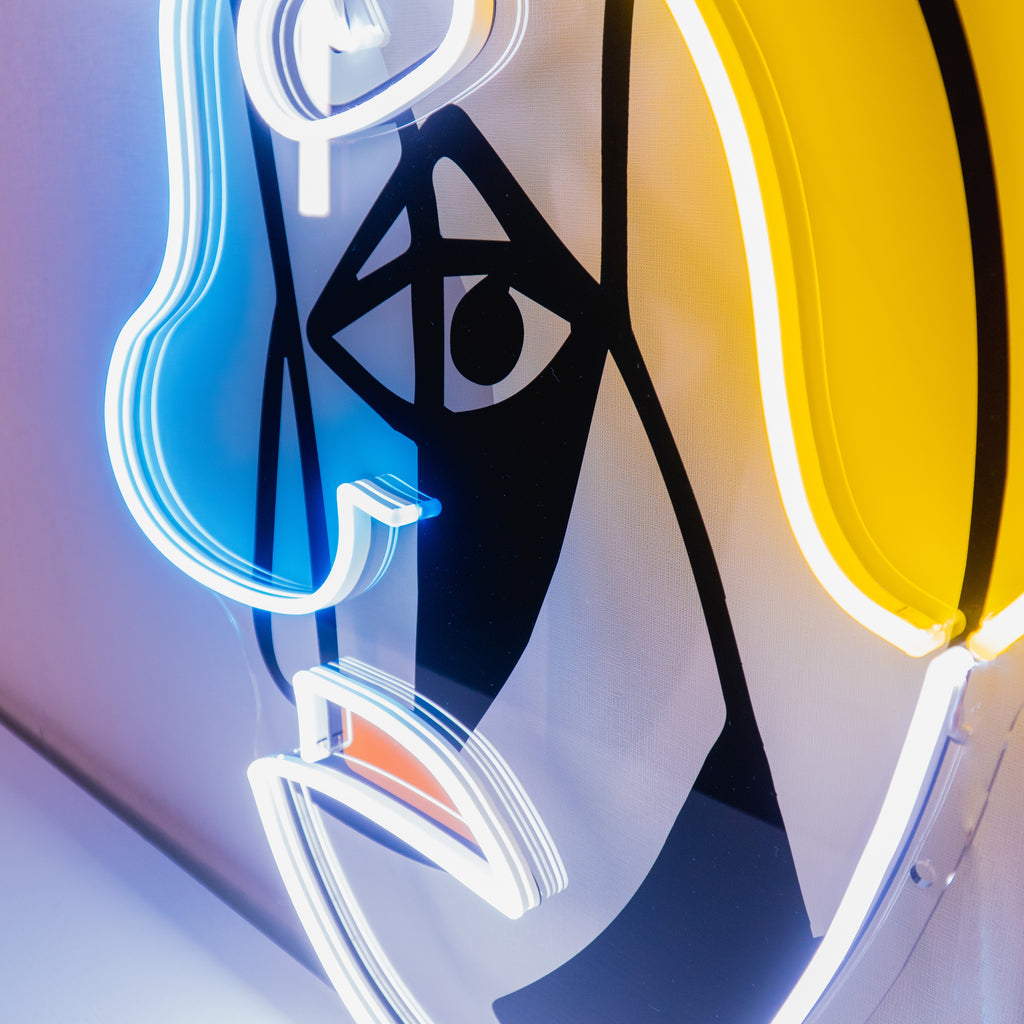 Soyut İki Huysuz Neon Lamba | ByLamp