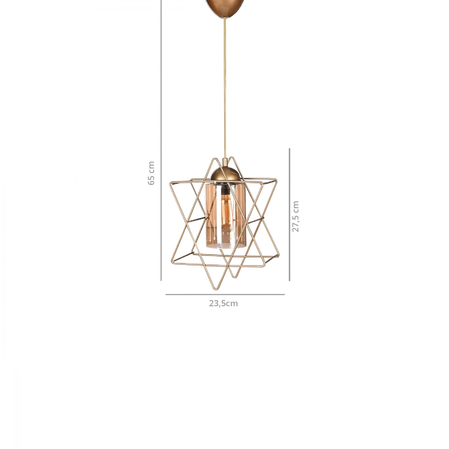 Star Single Antique Wire Pendant Lighting | ByLamp