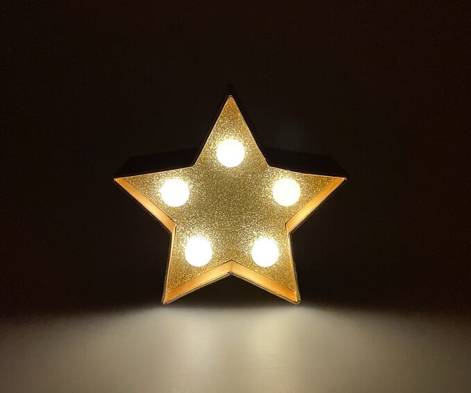 Simli Yıldız Dekoratif Led Lamba | ByLamp