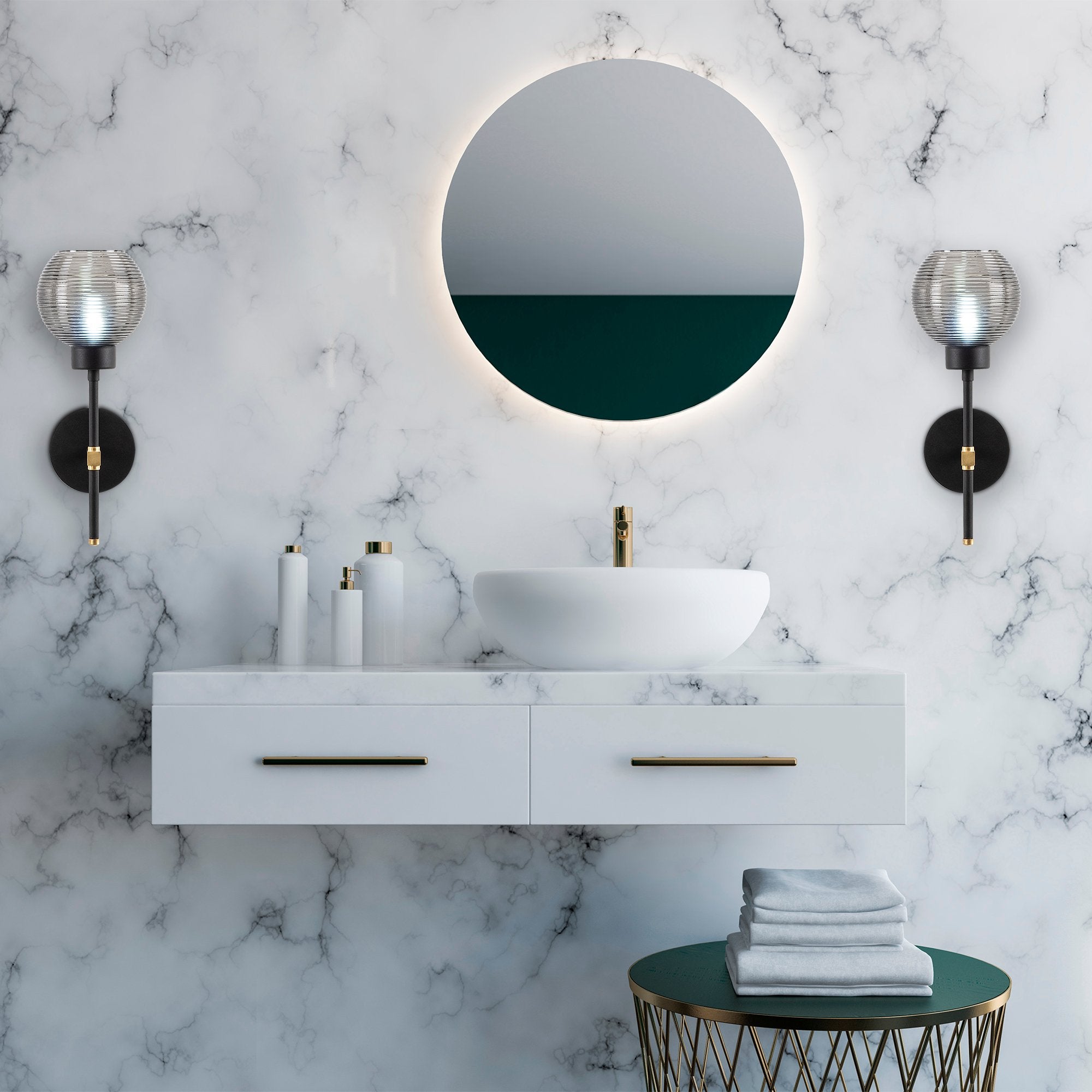 Swing NUW 3156 Cam Aplik Duvar Aydınlatma | ByLamp