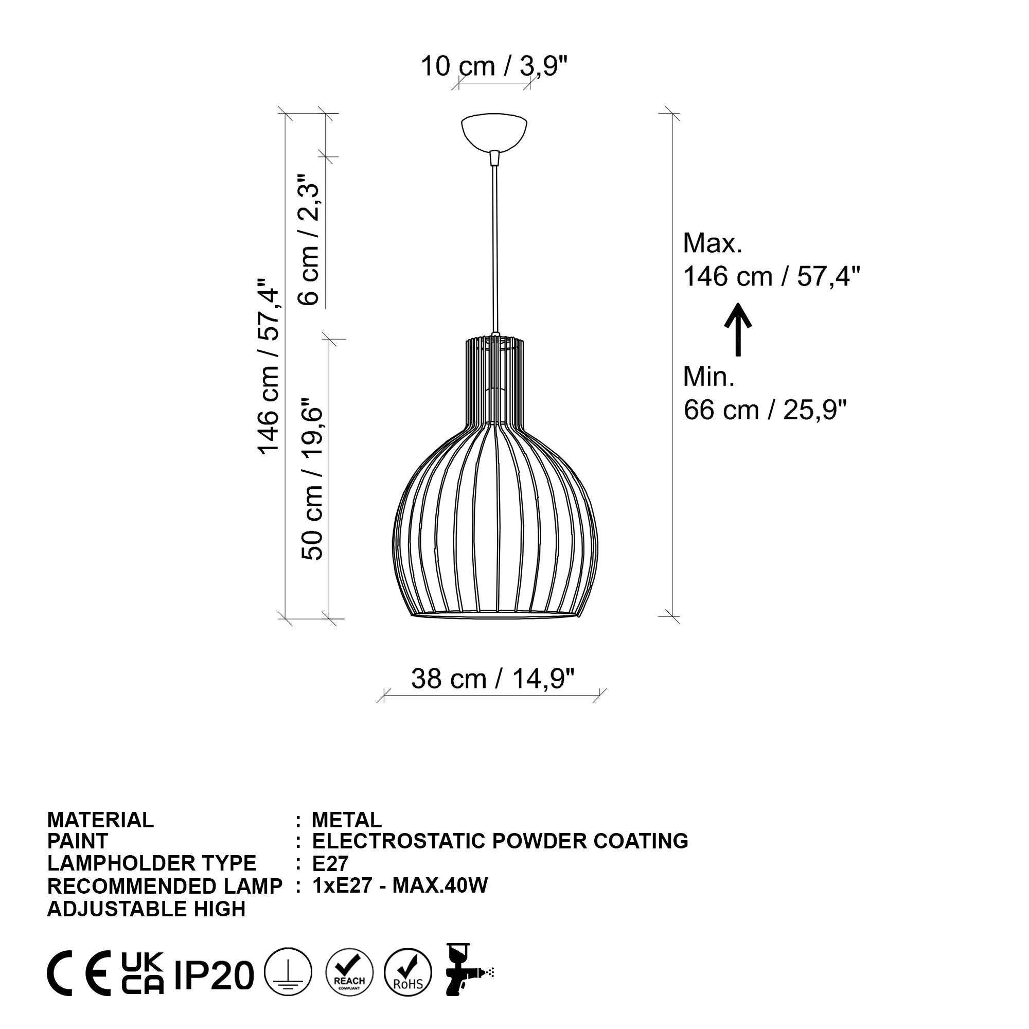 Tabut MR 756 1 Tel Sarkıt Aydınlatma | ByLamp
