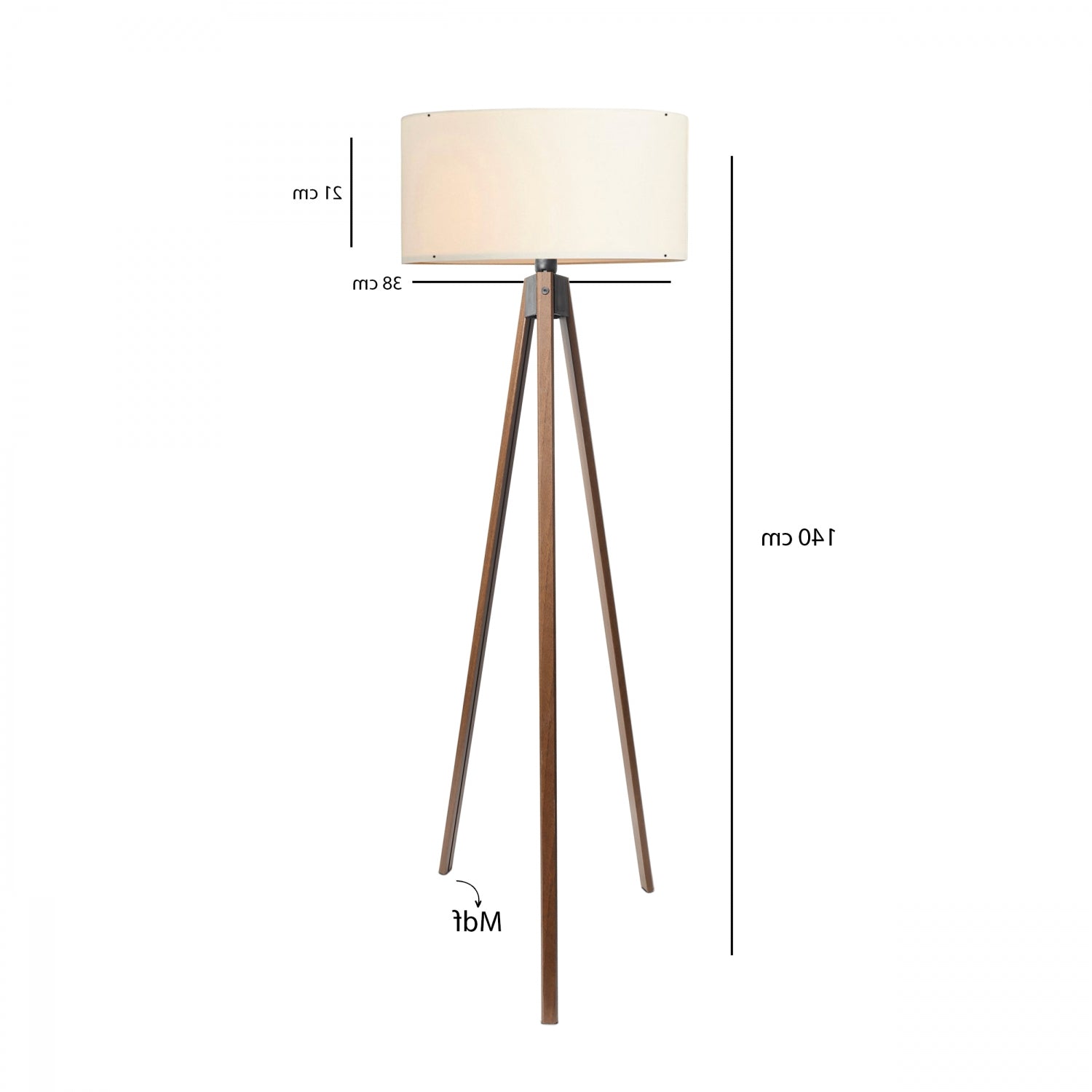 Takoz Gövdeli Krem Başlıklı Lambader | ByLamp